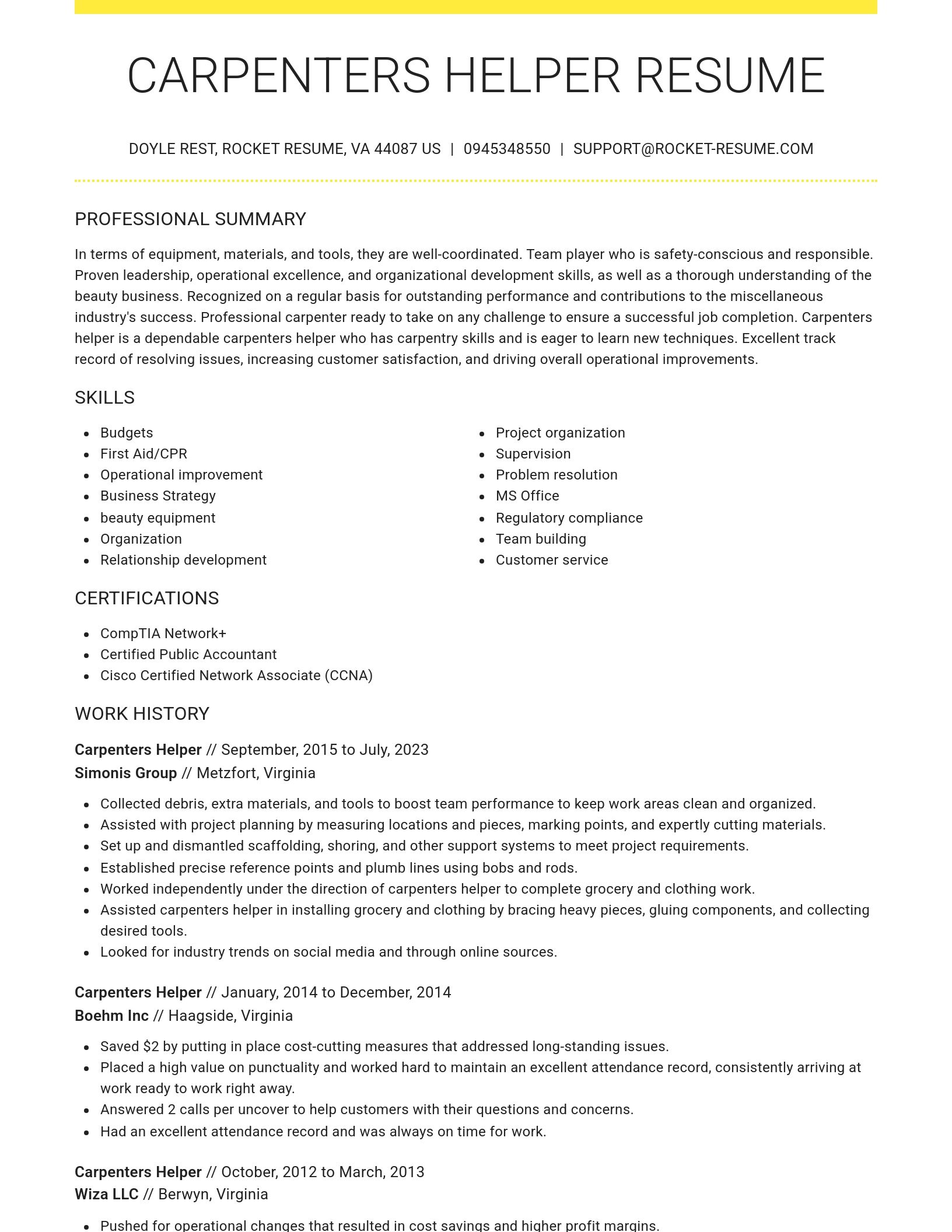 Grand resume template