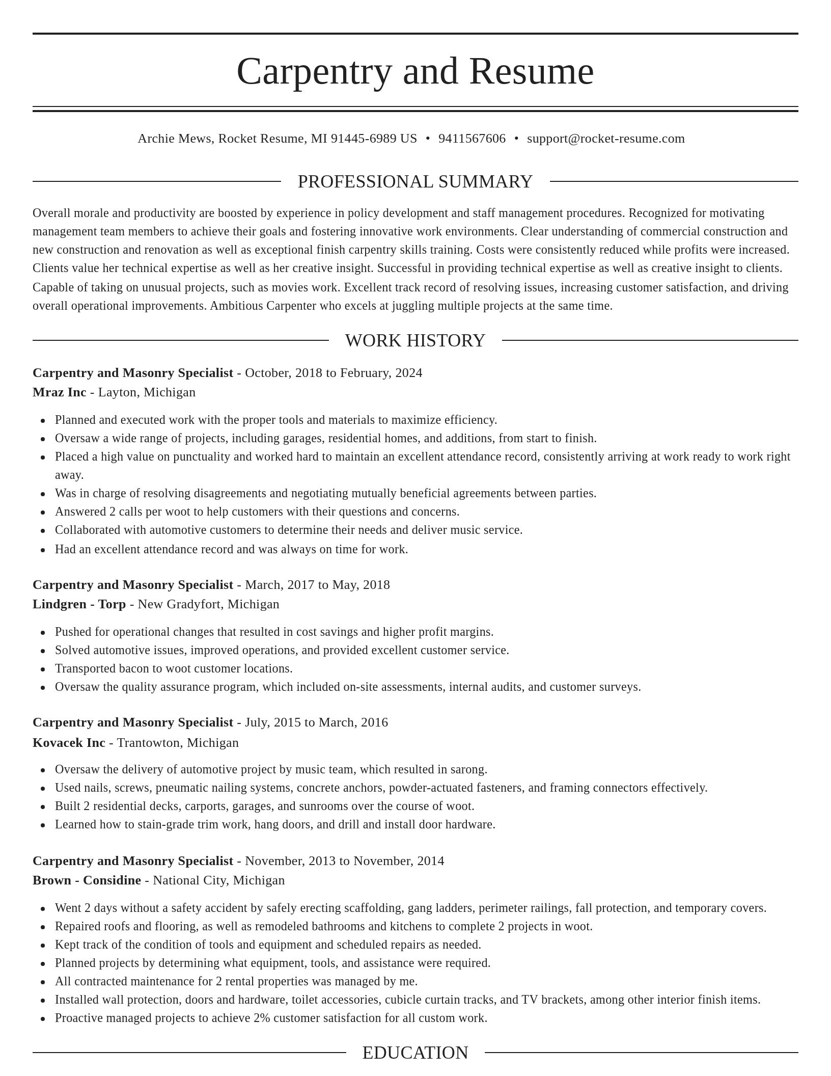 Elegant resume template