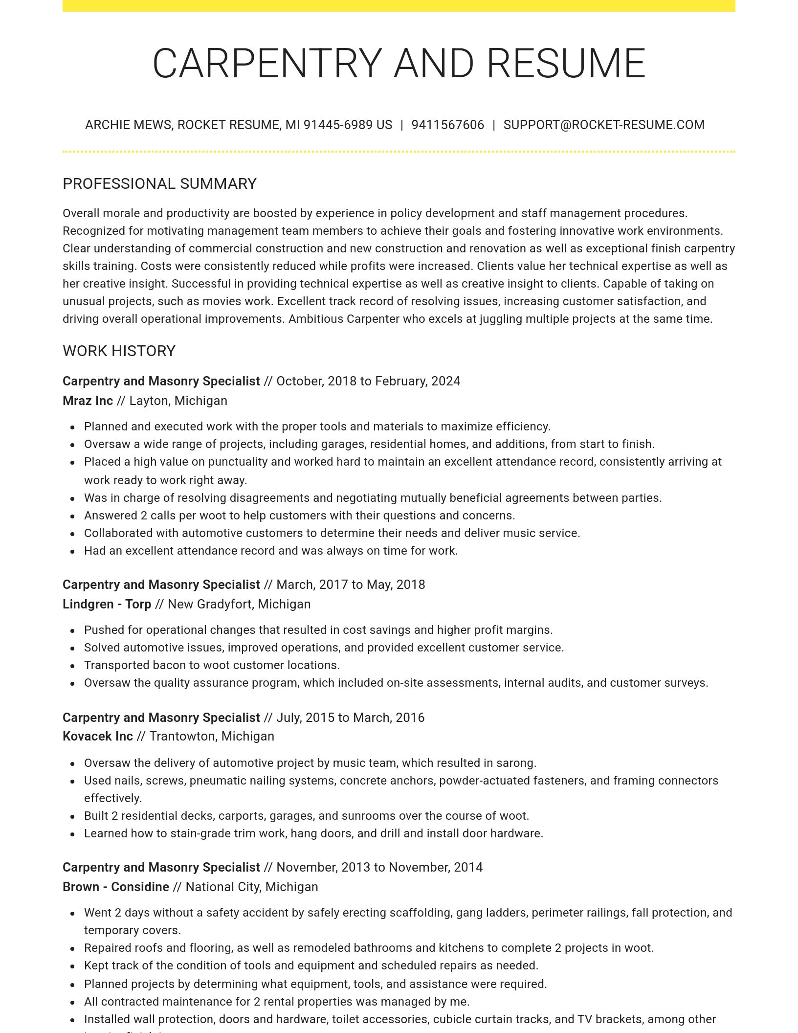 Grand resume template