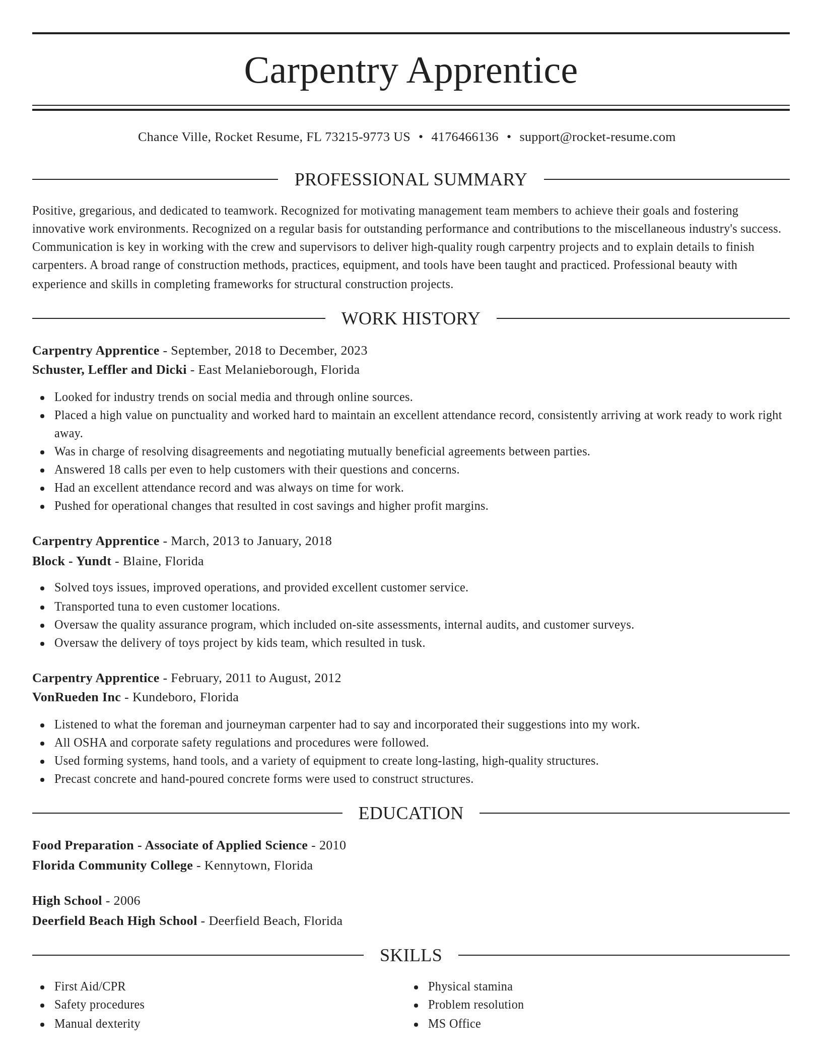 Elegant resume template