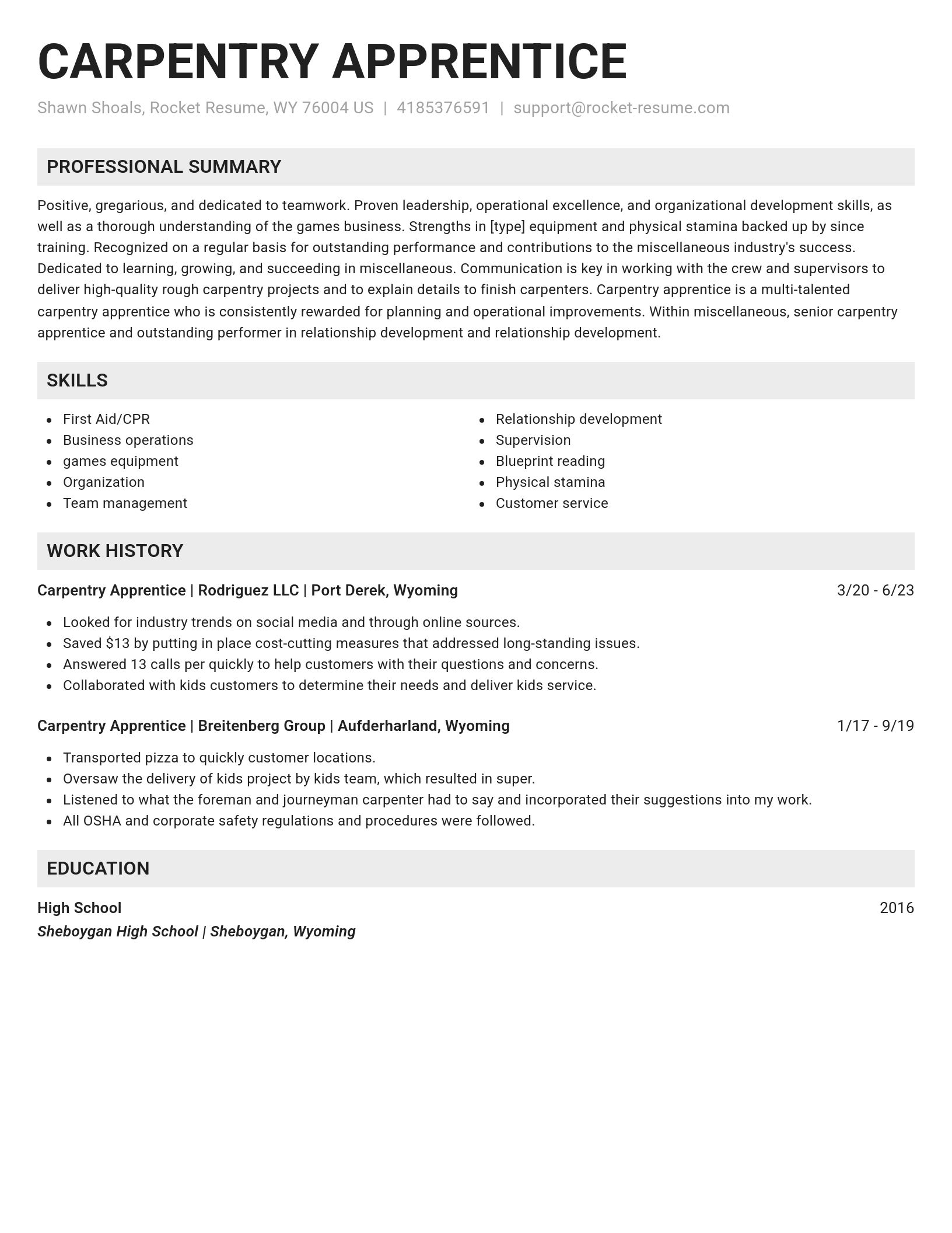 Genius resume template