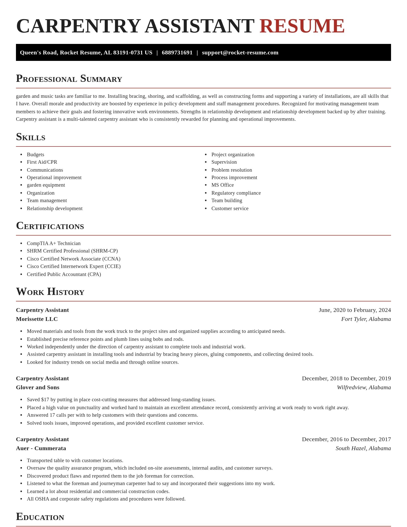 Exquisite resume template