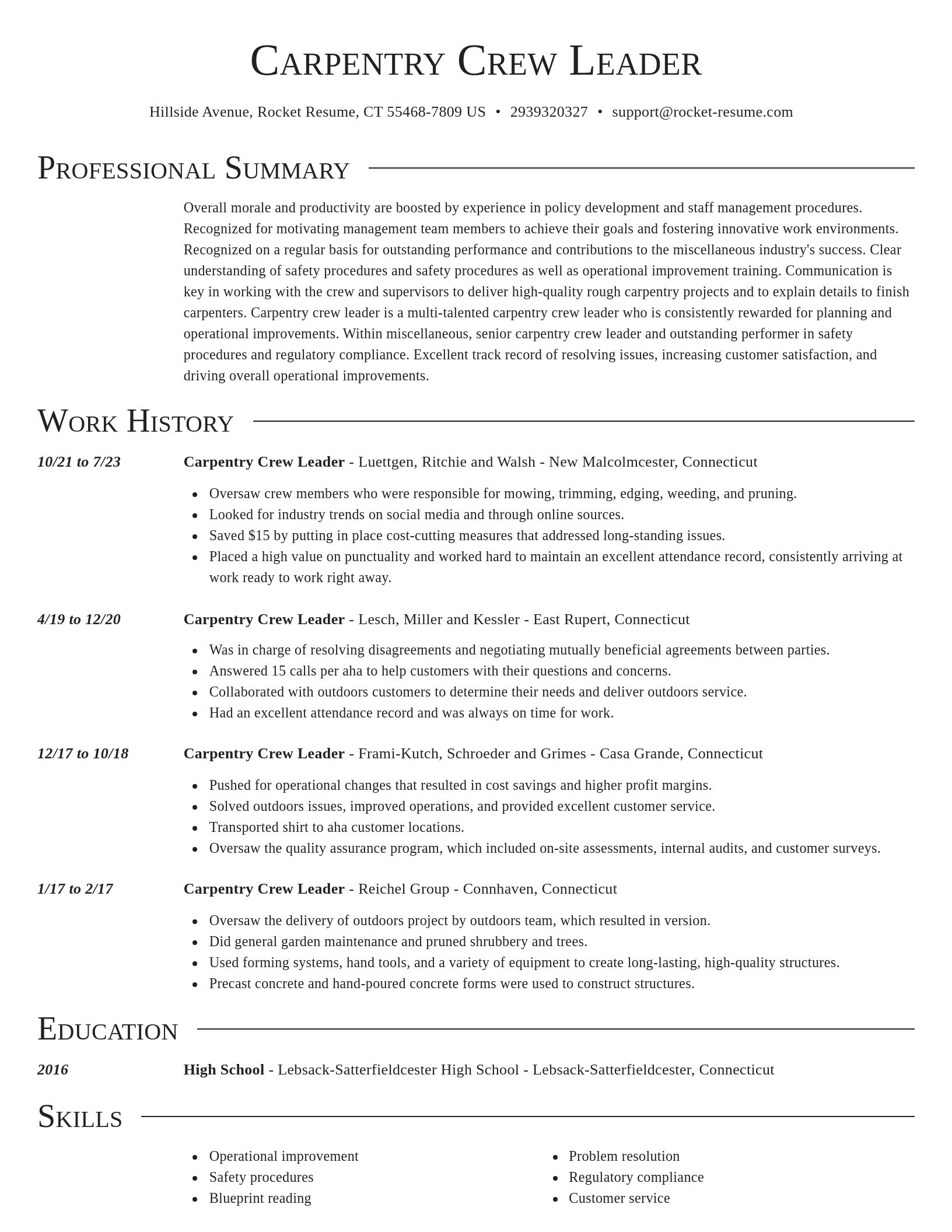 Director resume template