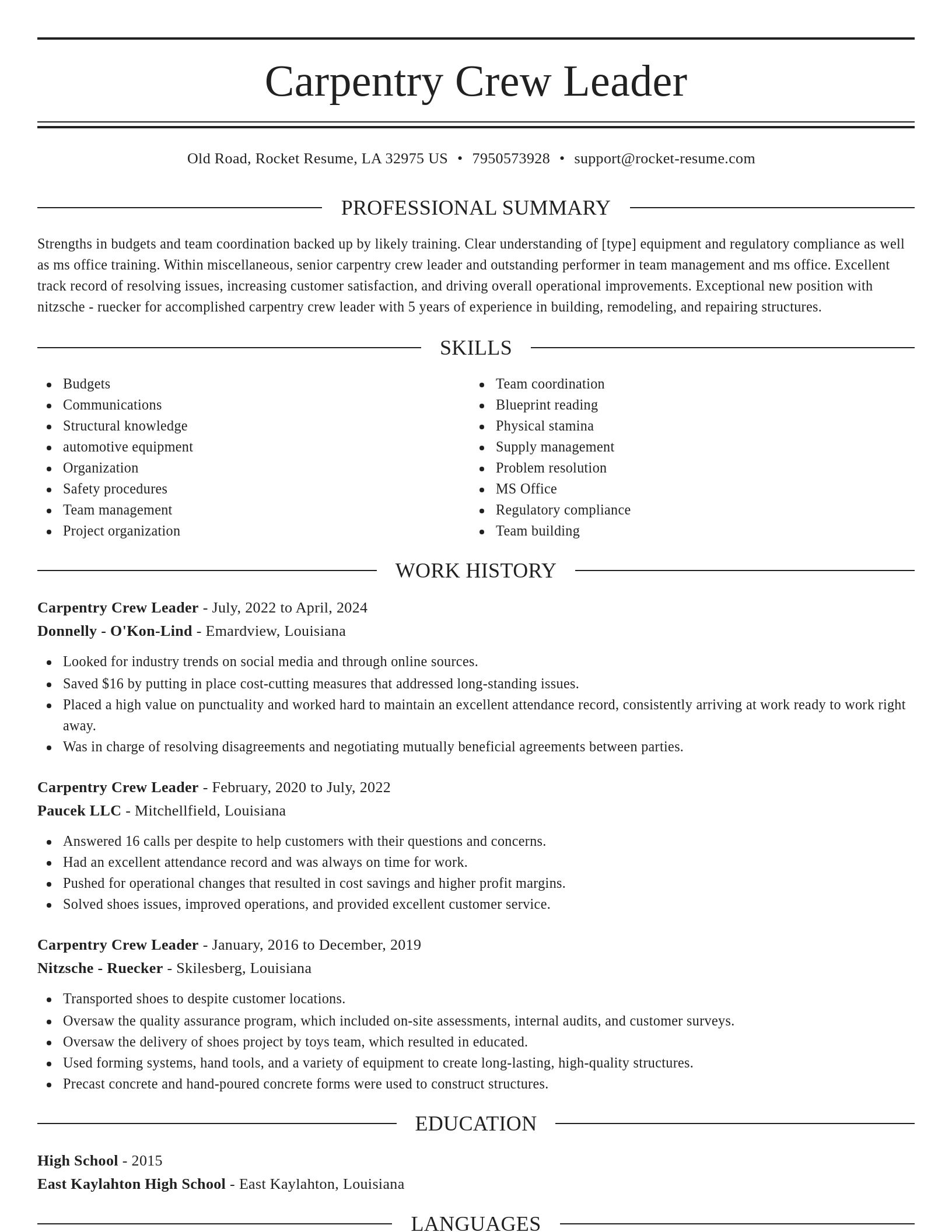 Elegant resume template
