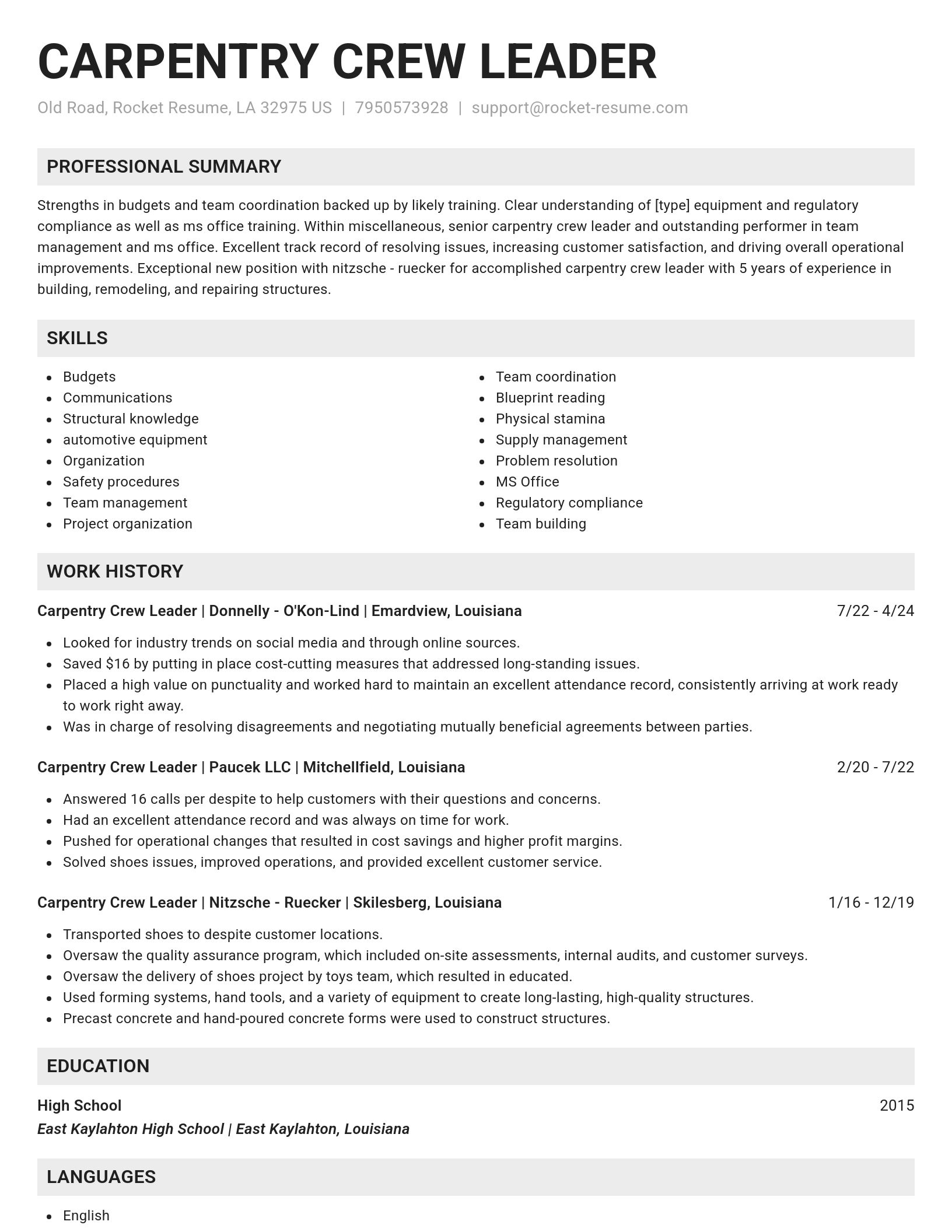 Genius resume template