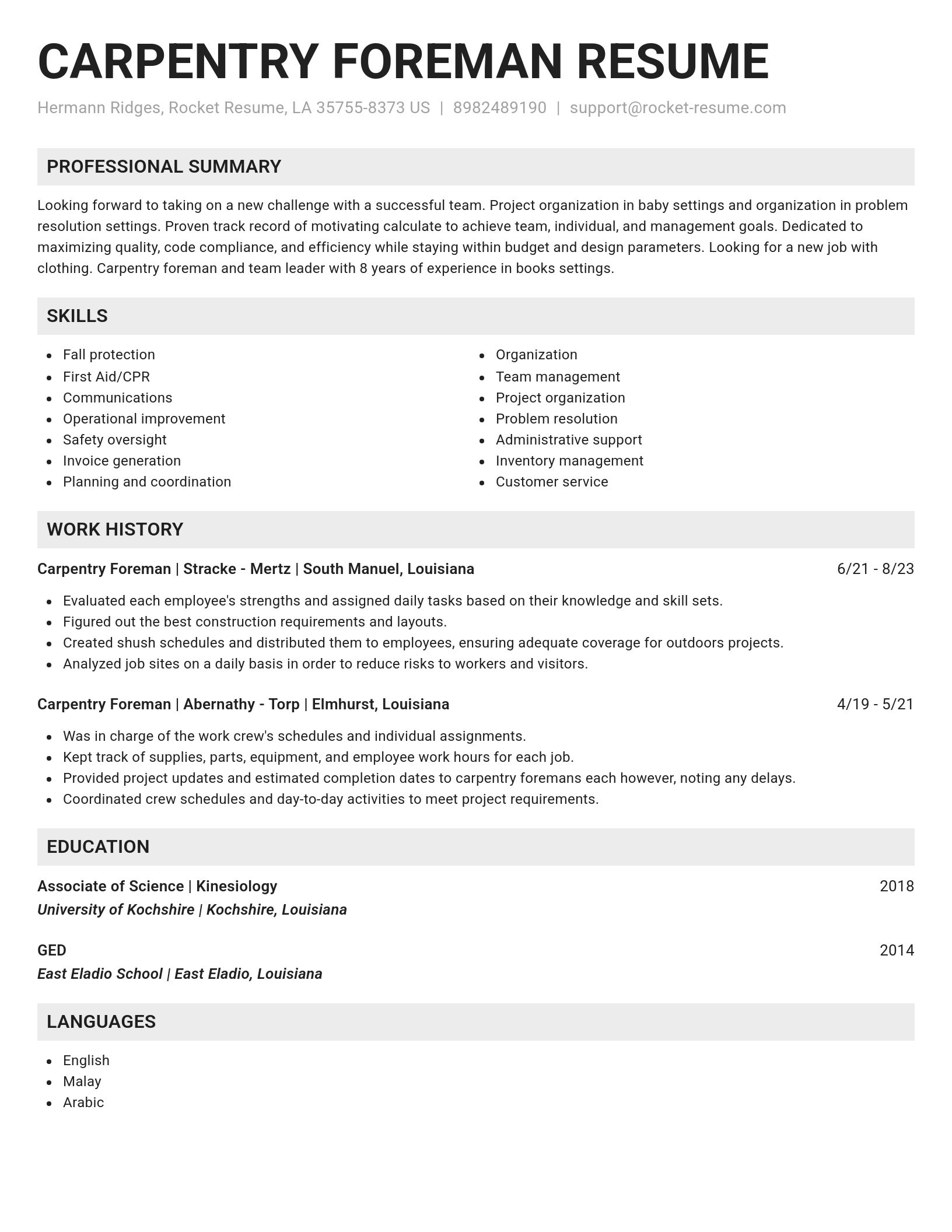 Genius resume template