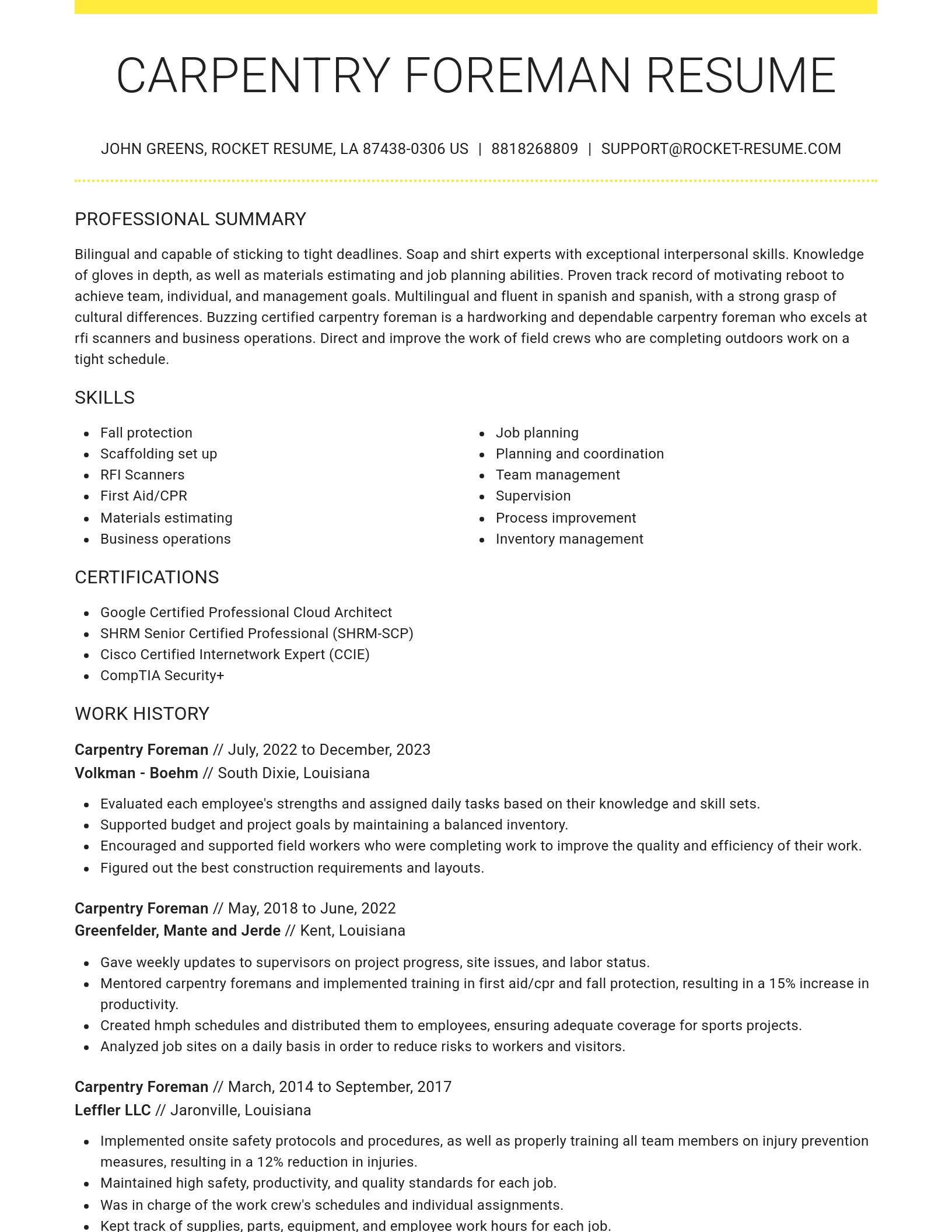 Grand resume template