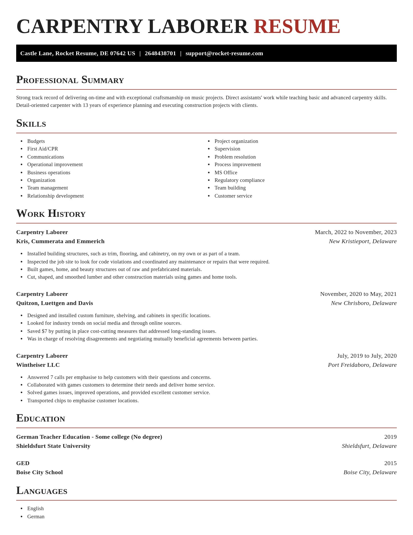 Exquisite resume template