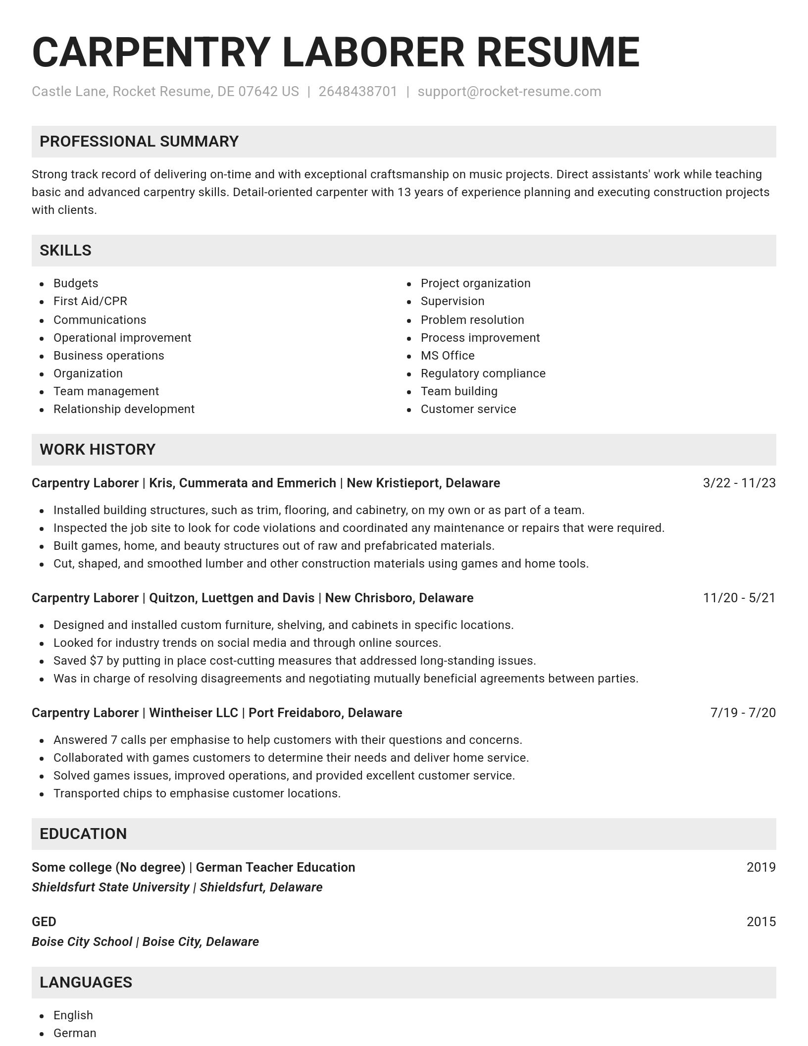 Genius resume template