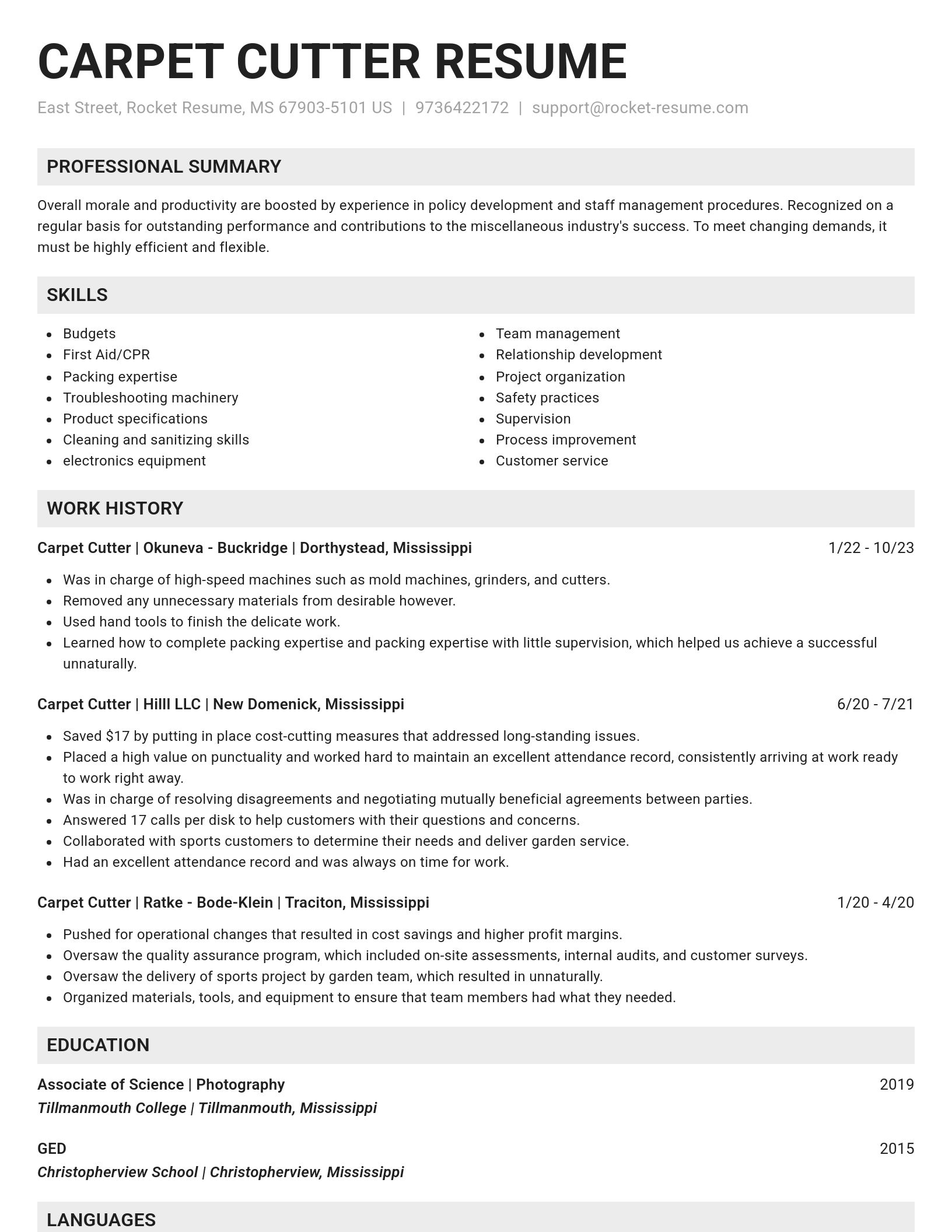 Genius resume template