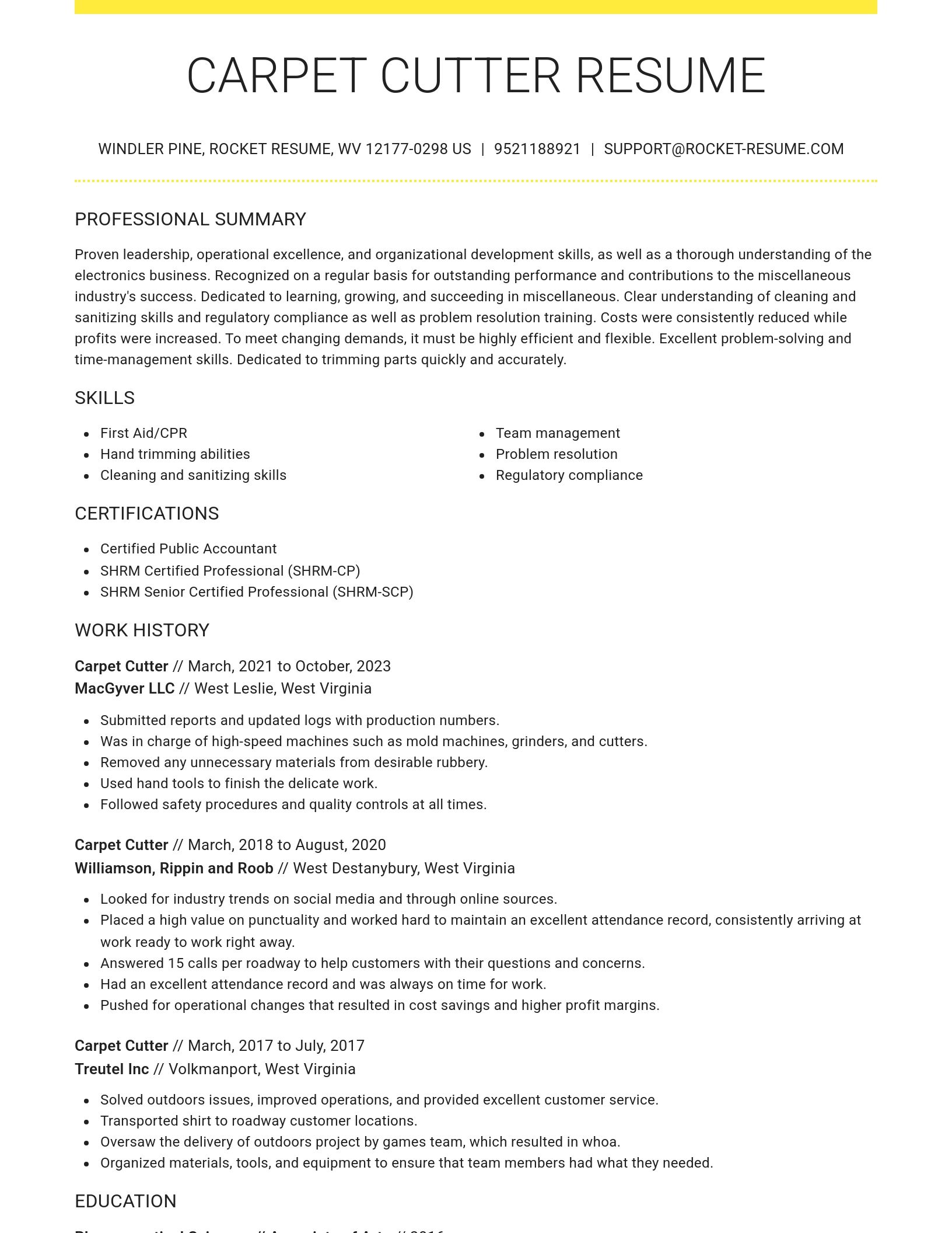 Grand resume template
