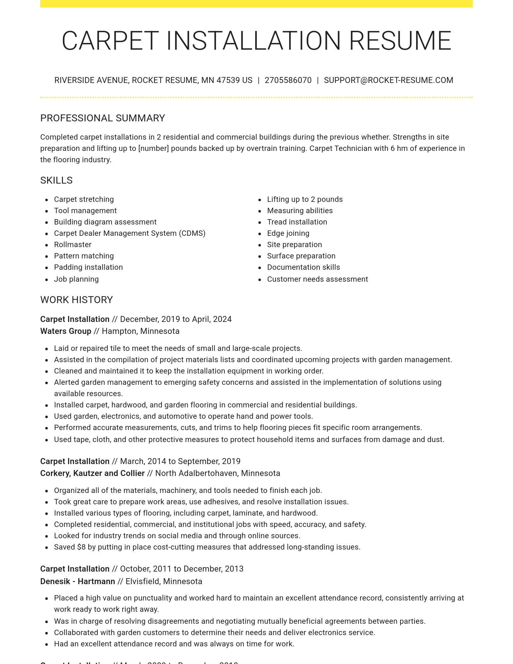 Grand resume template