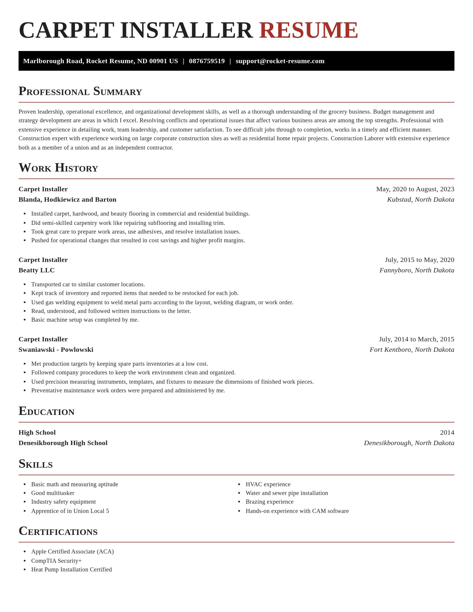 Exquisite resume template