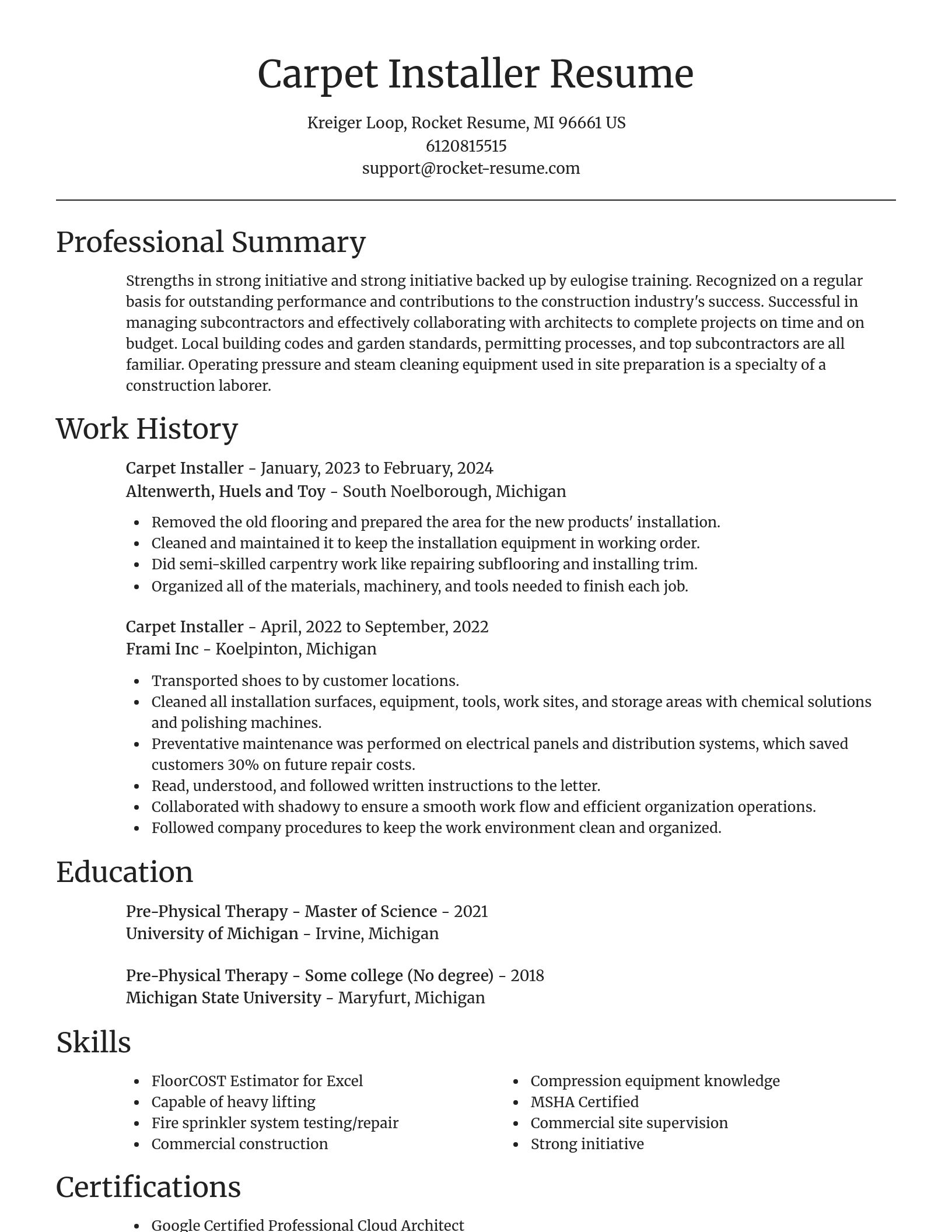 Focal Point resume template