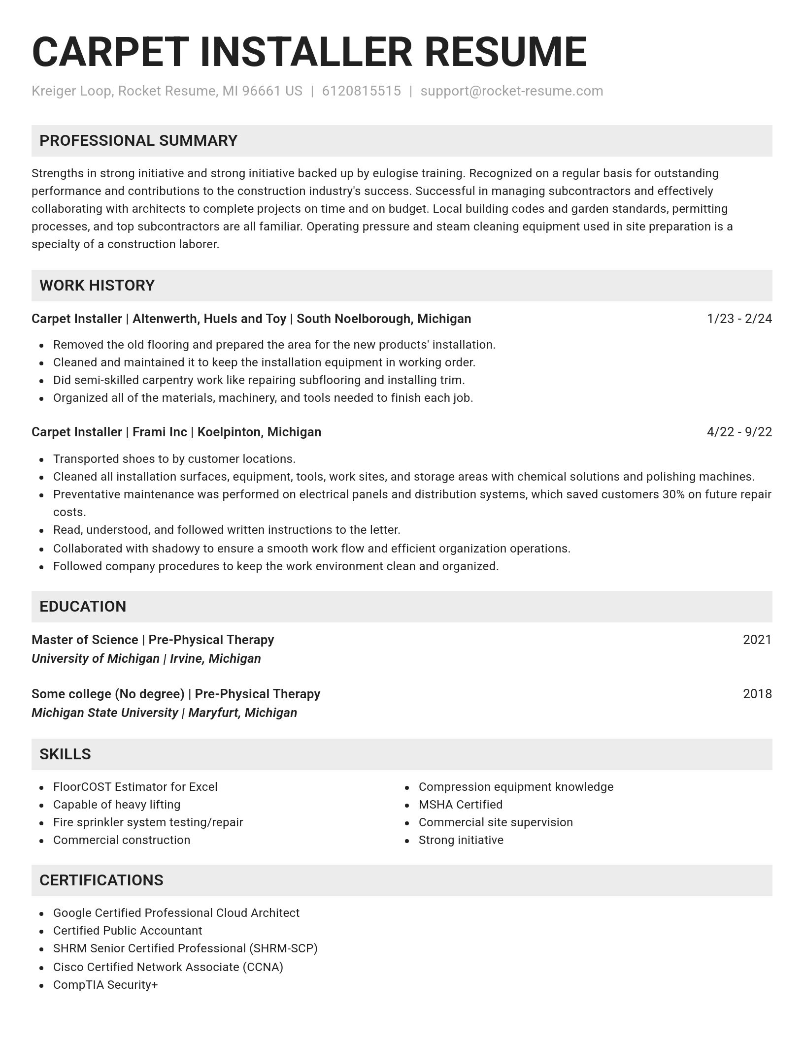 Genius resume template