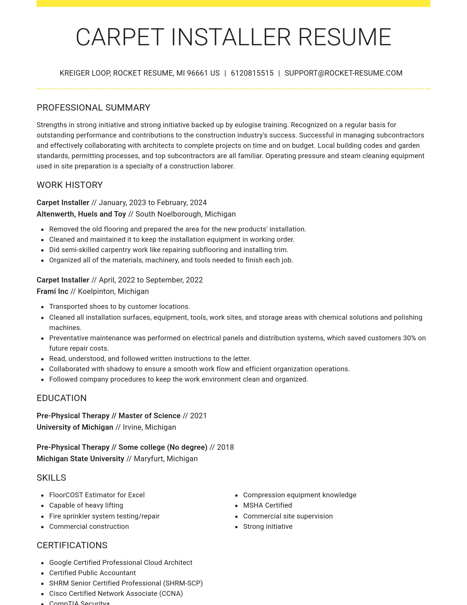 Grand resume template