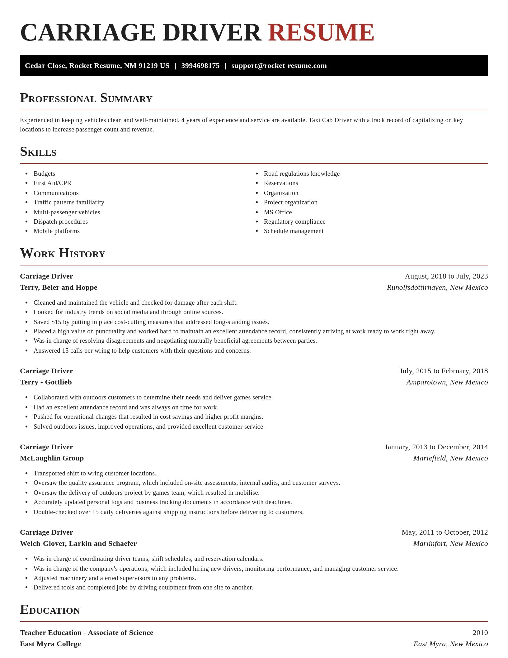 Exquisite resume template