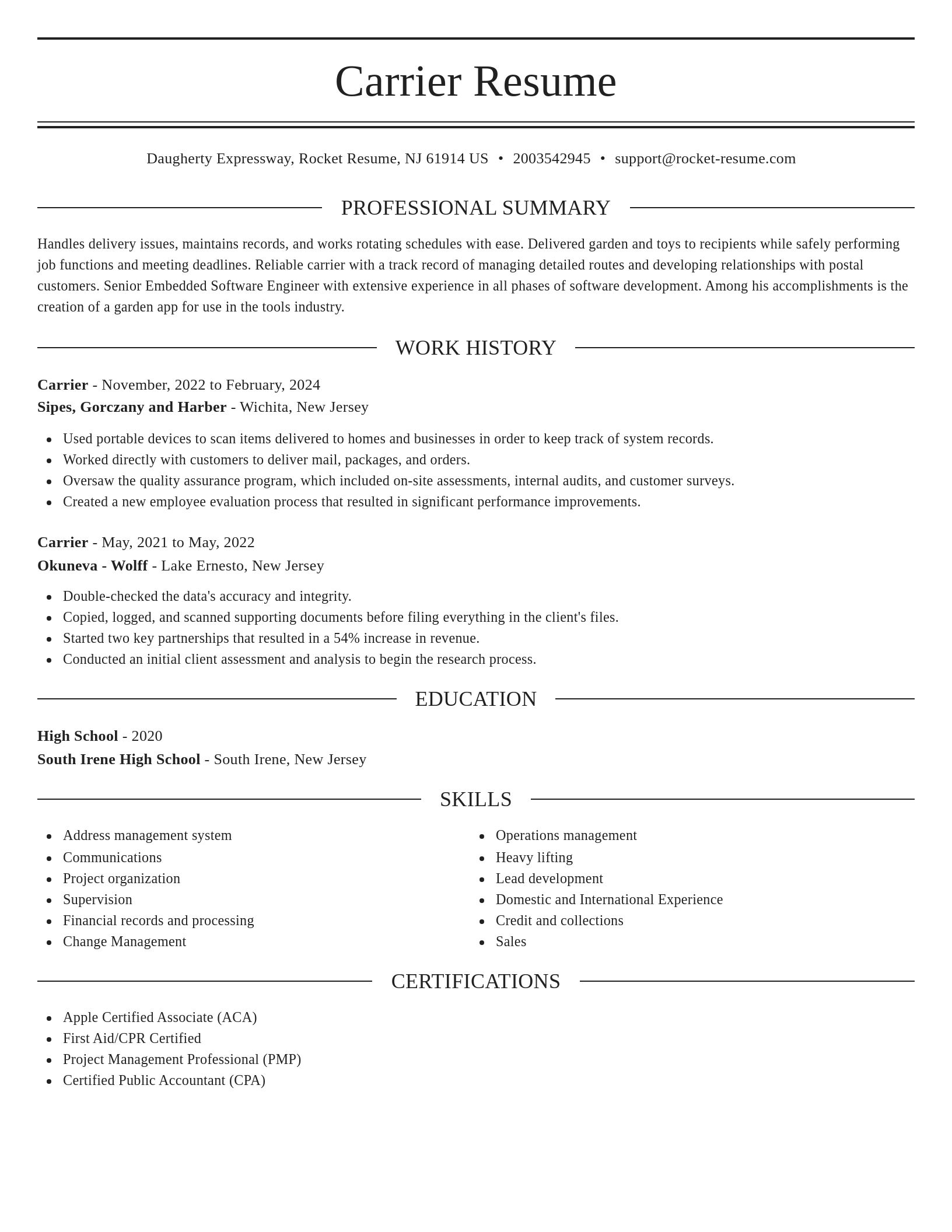 Elegant resume template