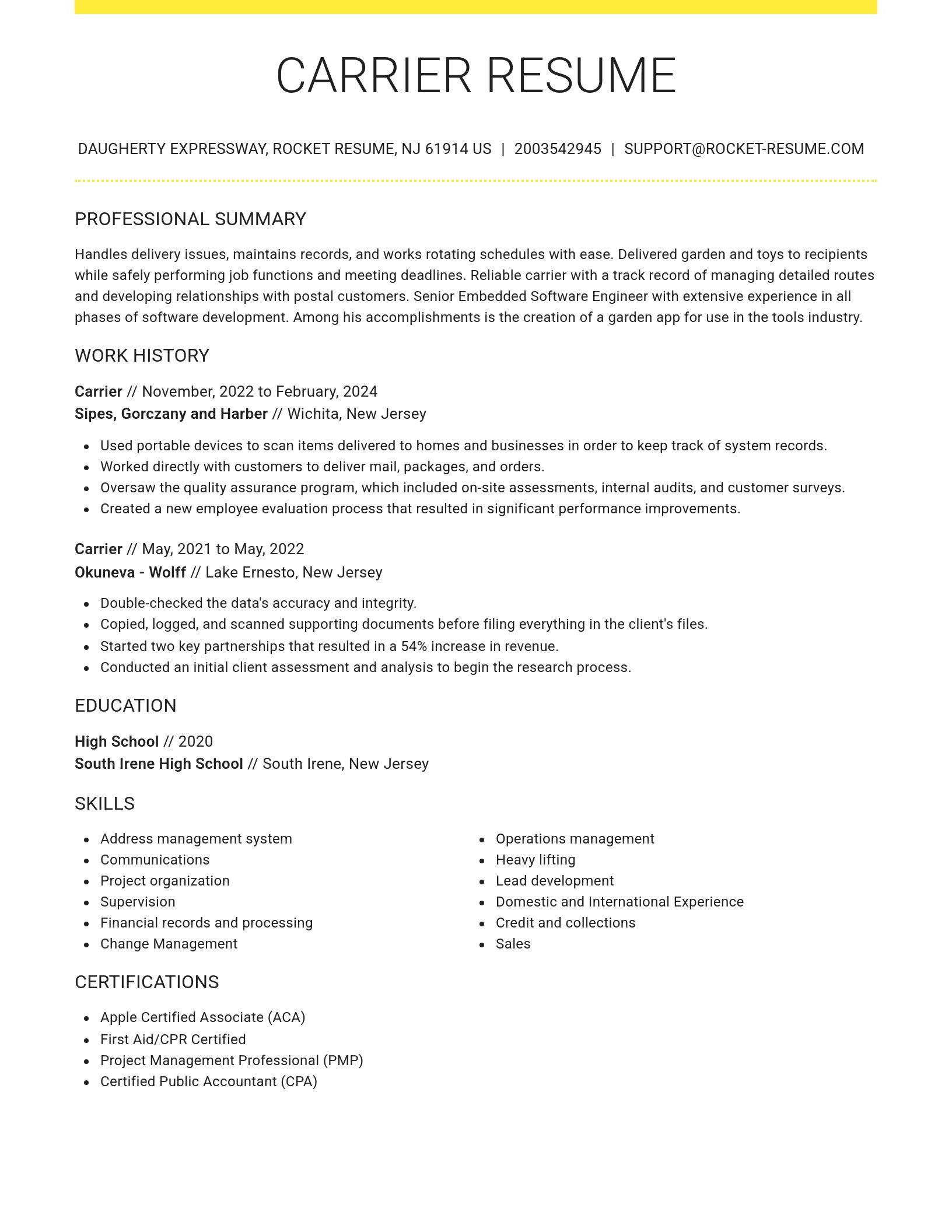 Grand resume template