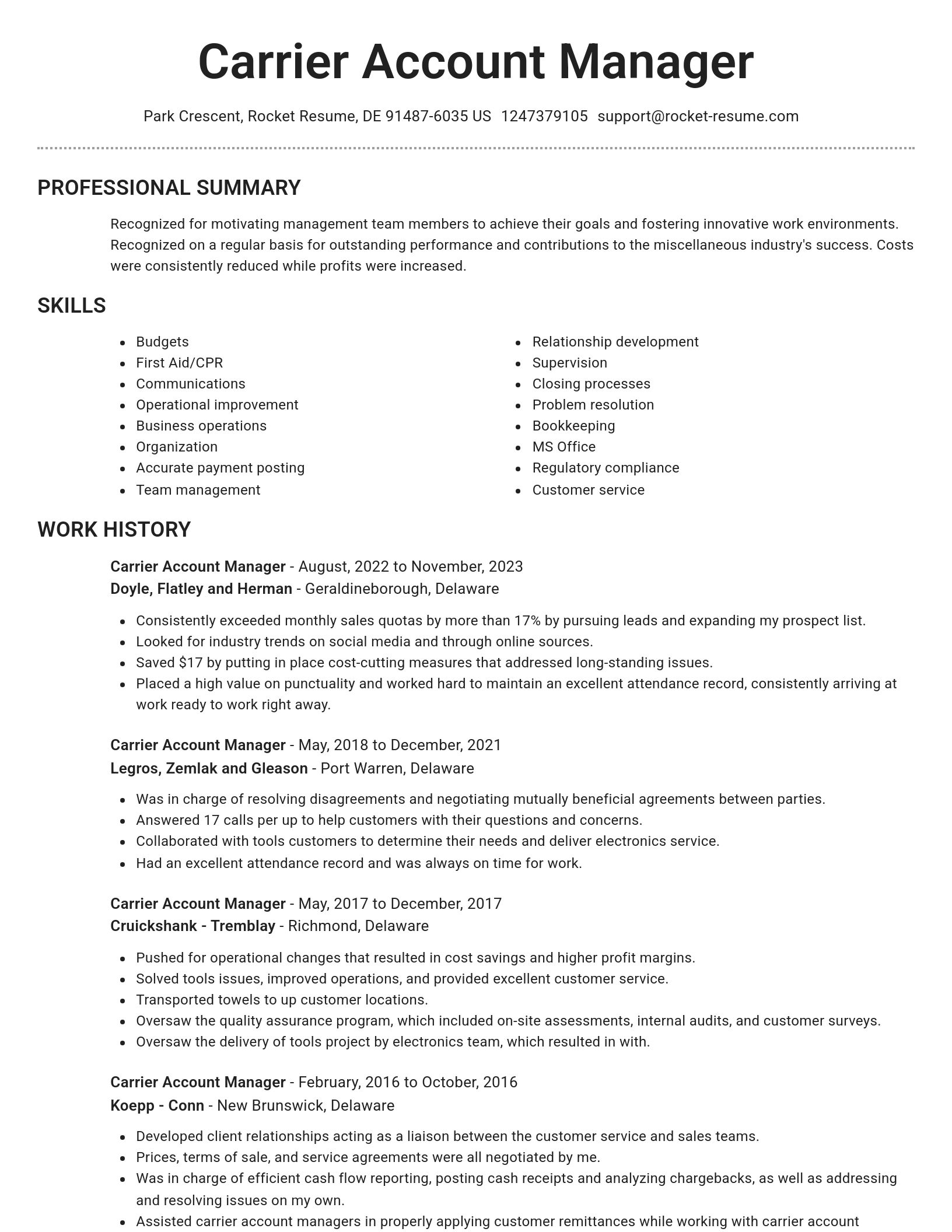 Brilliant resume template