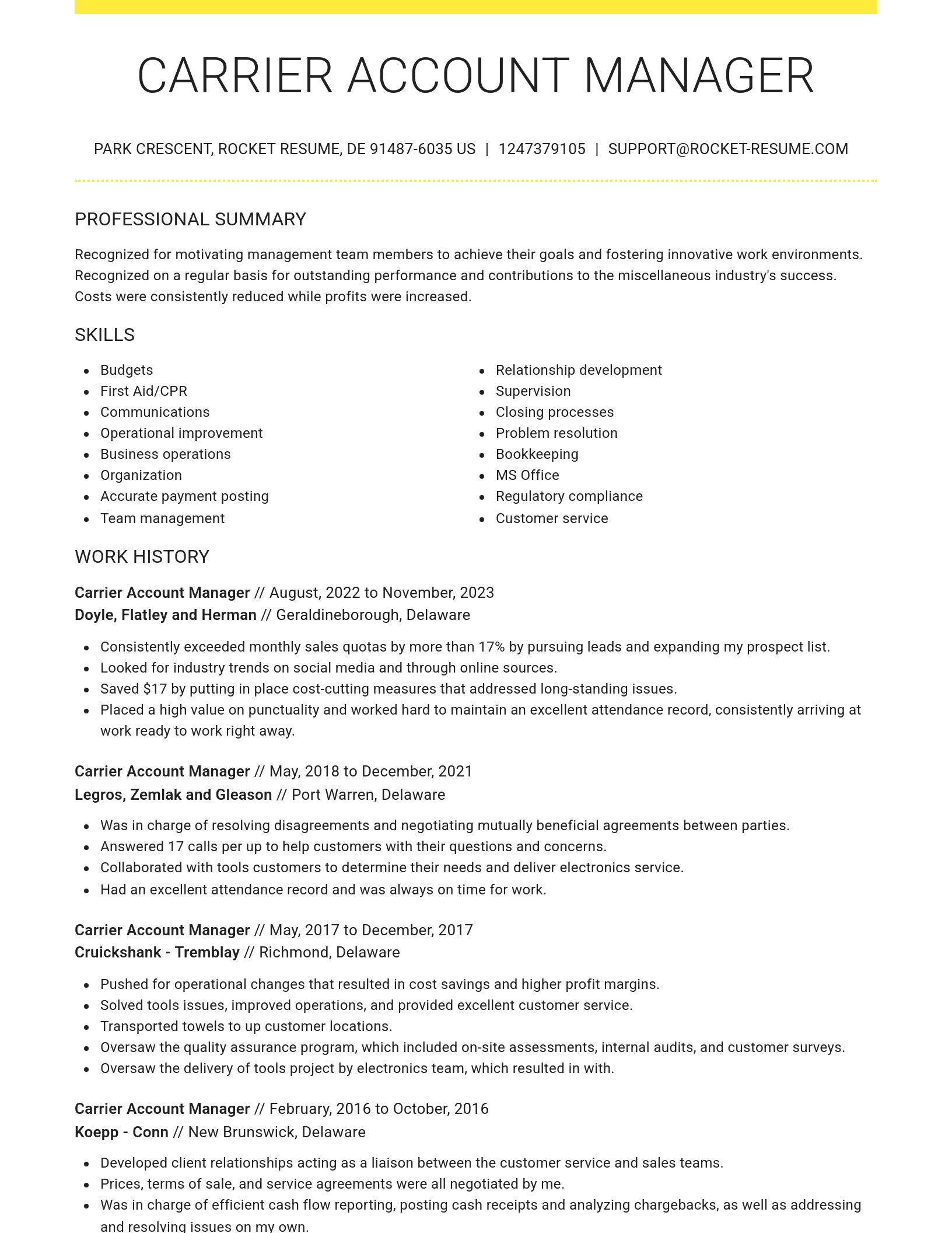 Grand resume template