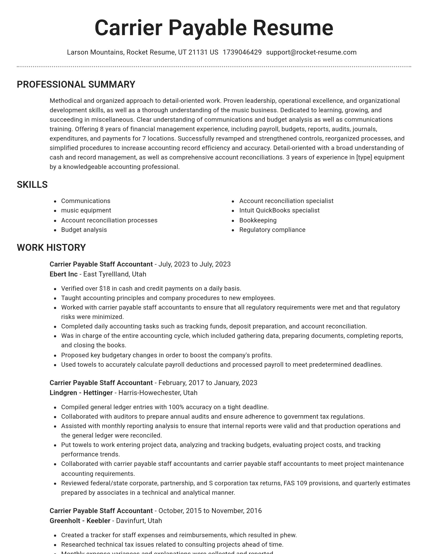 Brilliant resume template