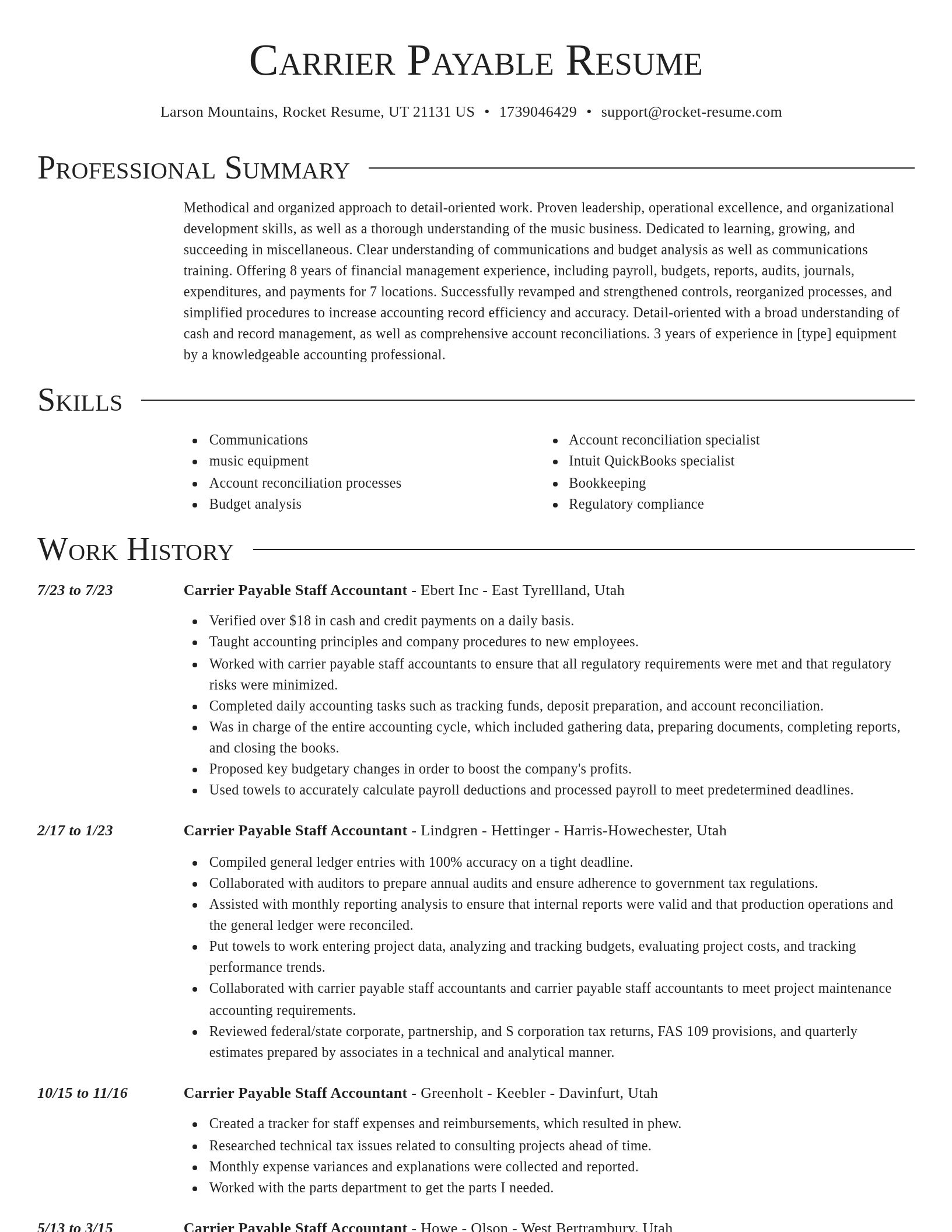 Director resume template