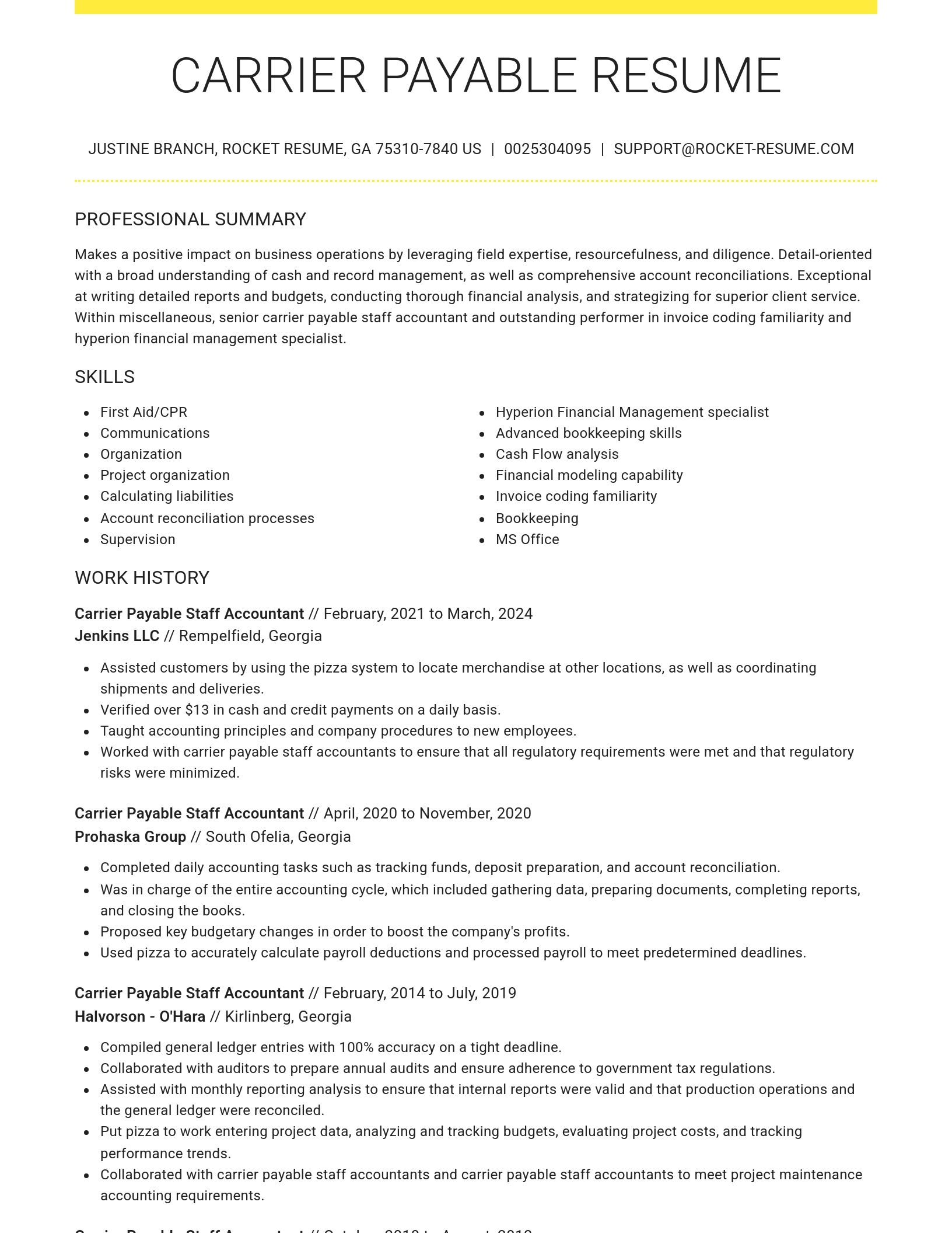 Grand resume template