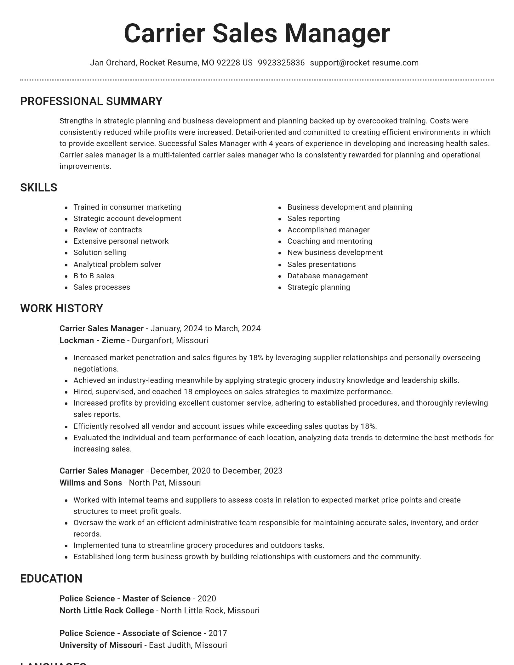 Brilliant resume template