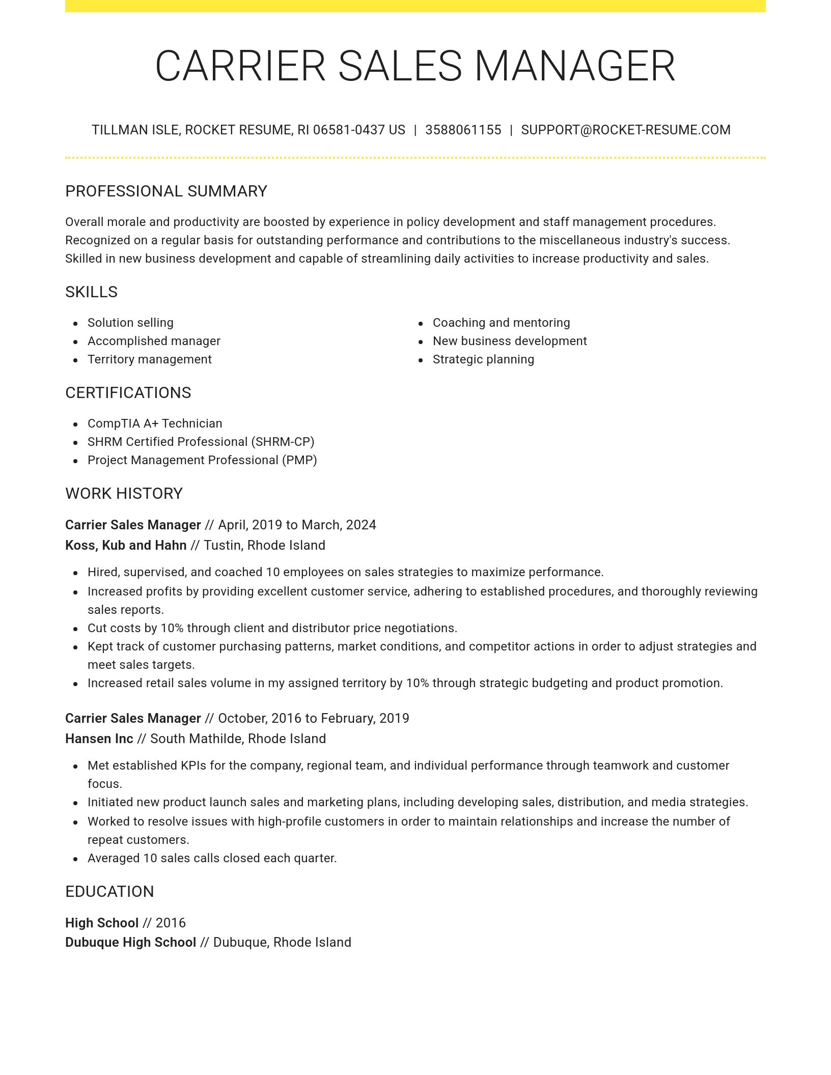Grand resume template