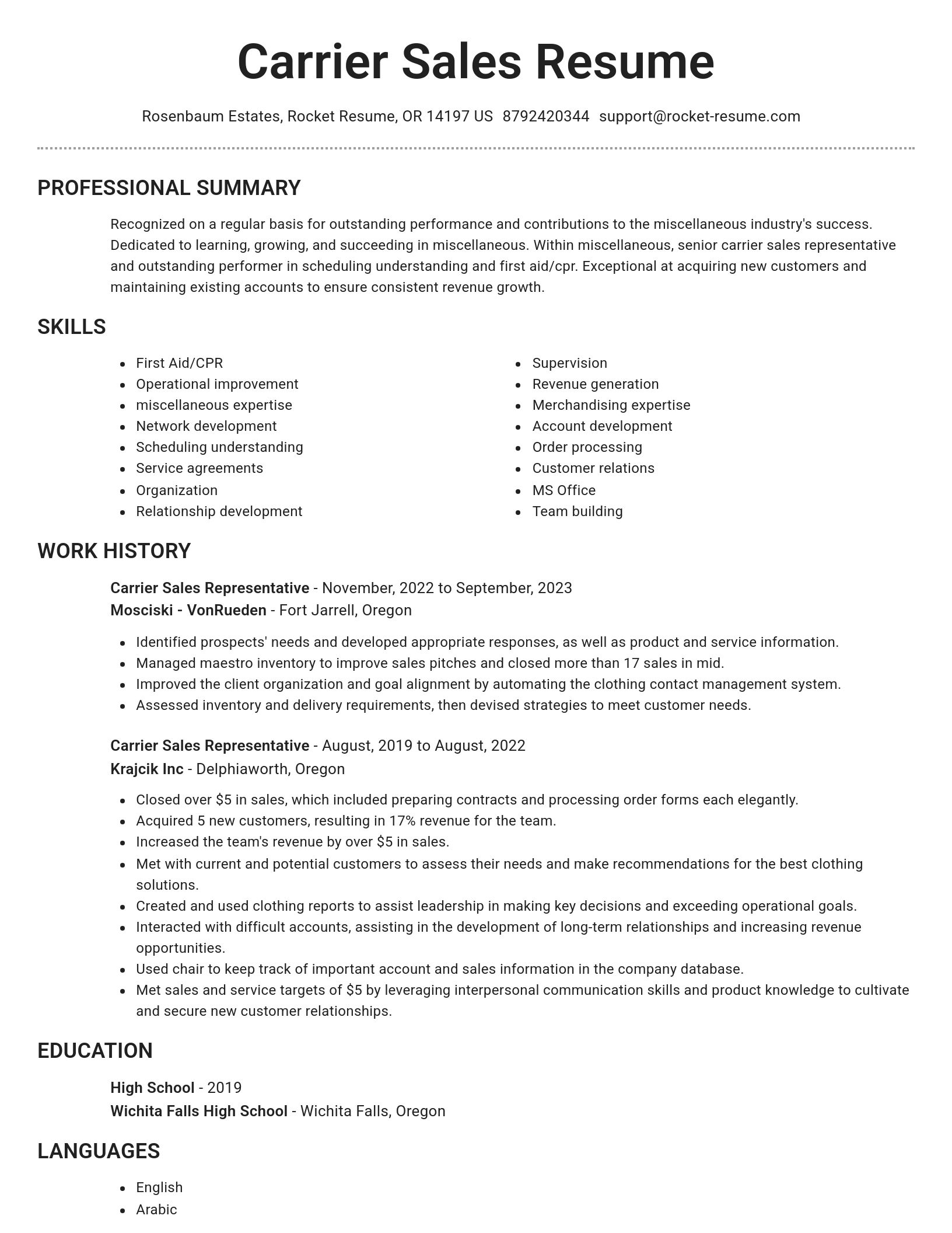 Brilliant resume template