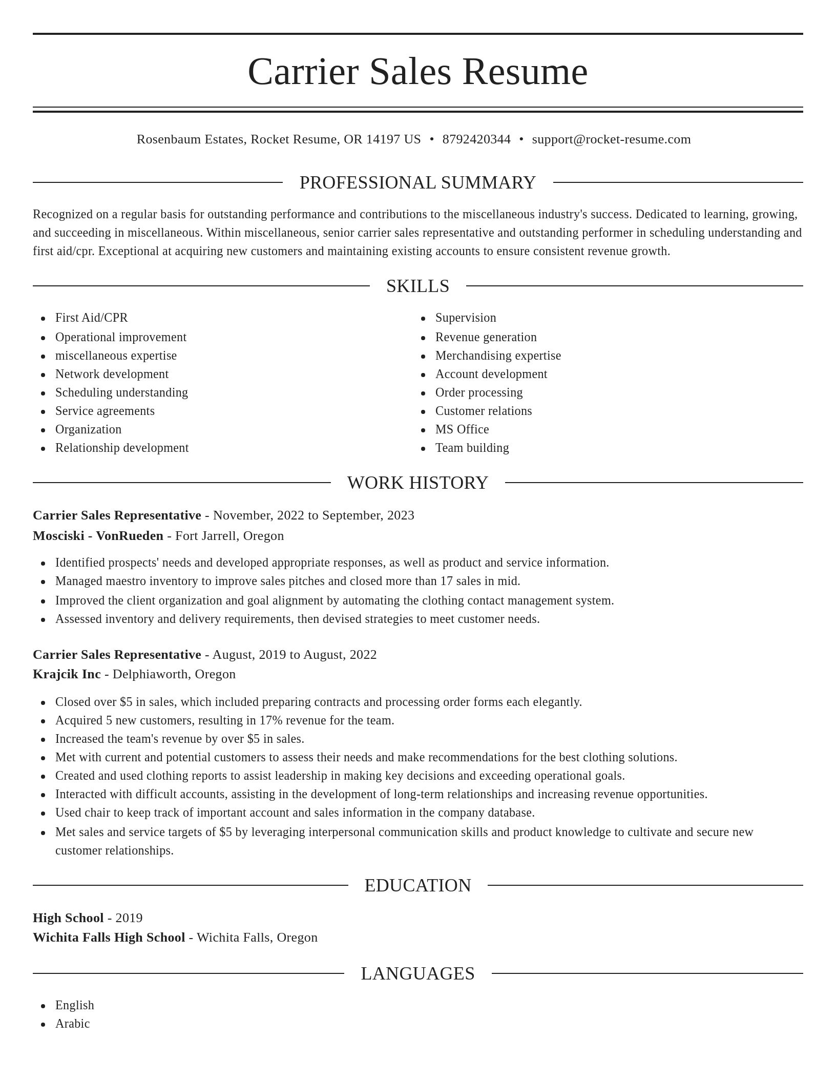 Elegant resume template