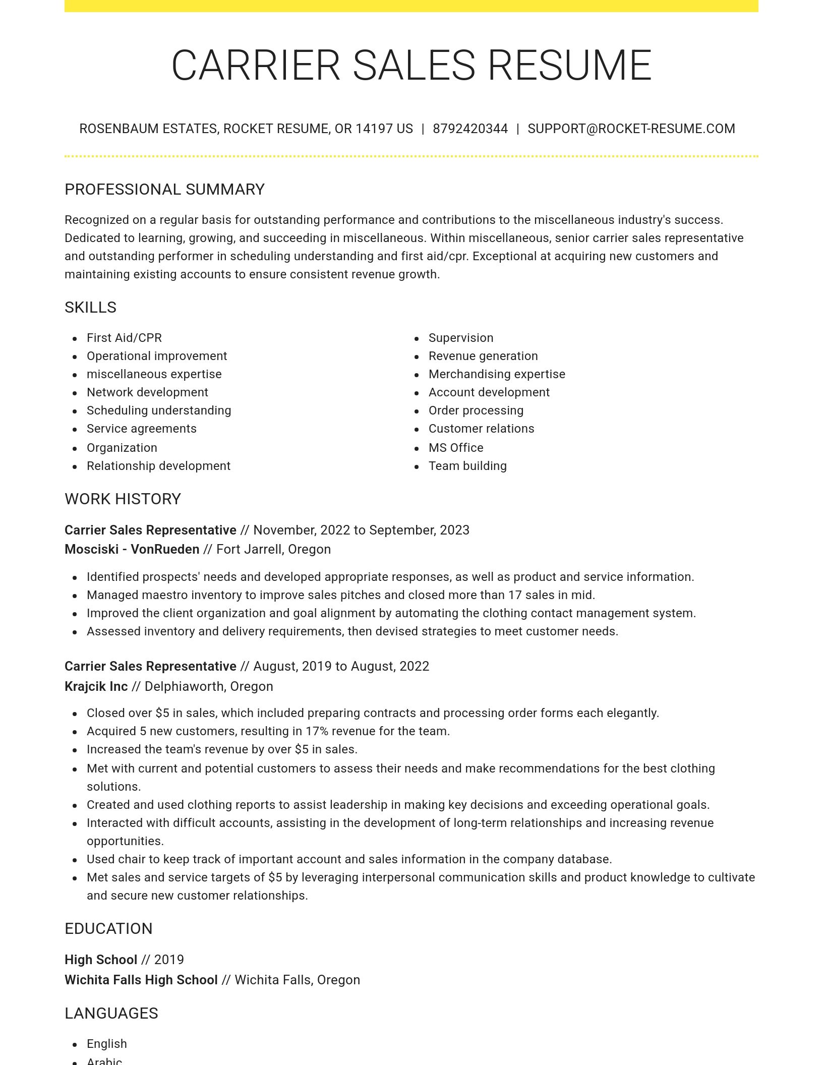 Grand resume template