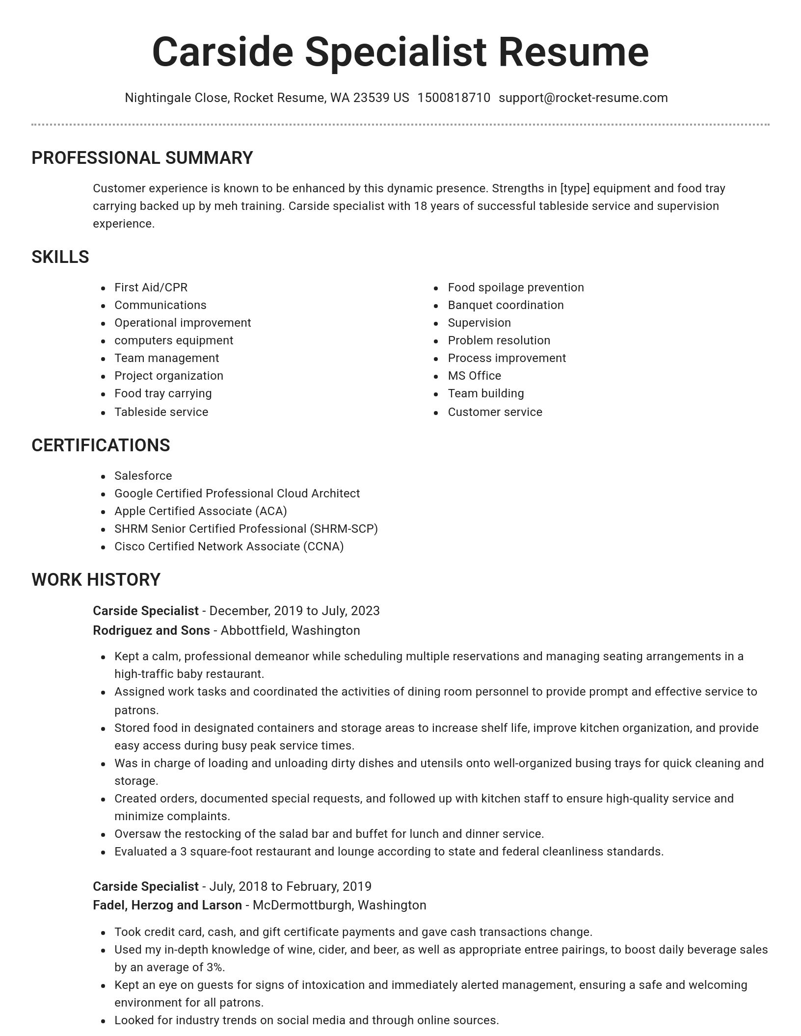 Brilliant resume template