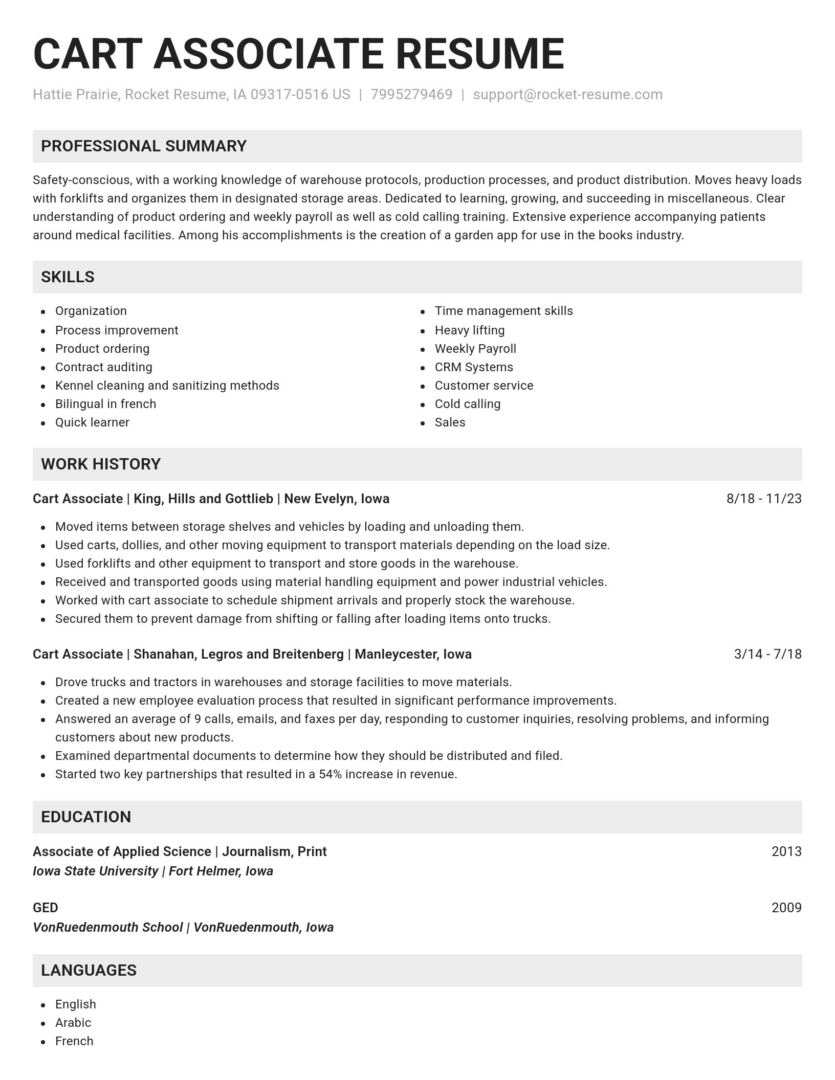 Genius resume template