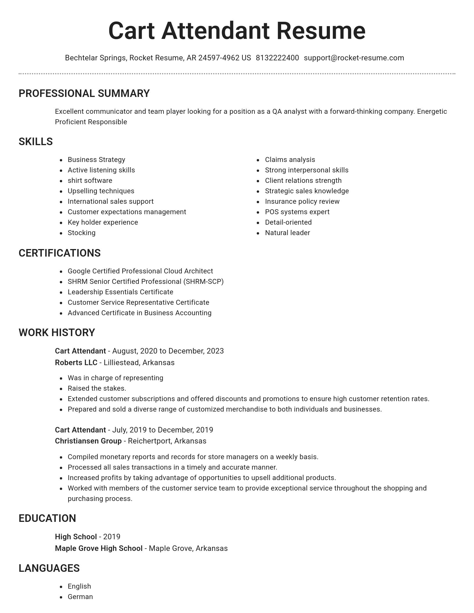 Brilliant resume template