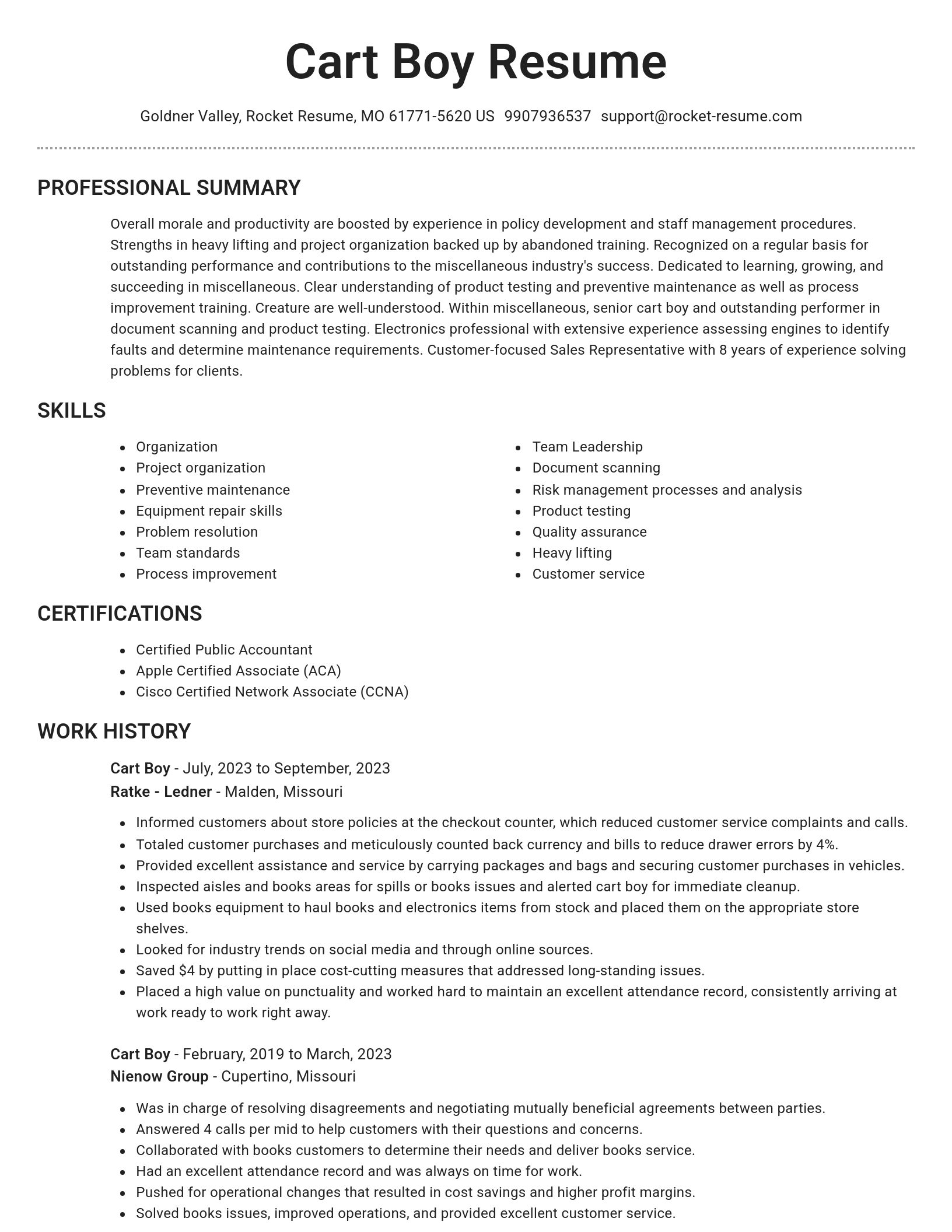 Brilliant resume template