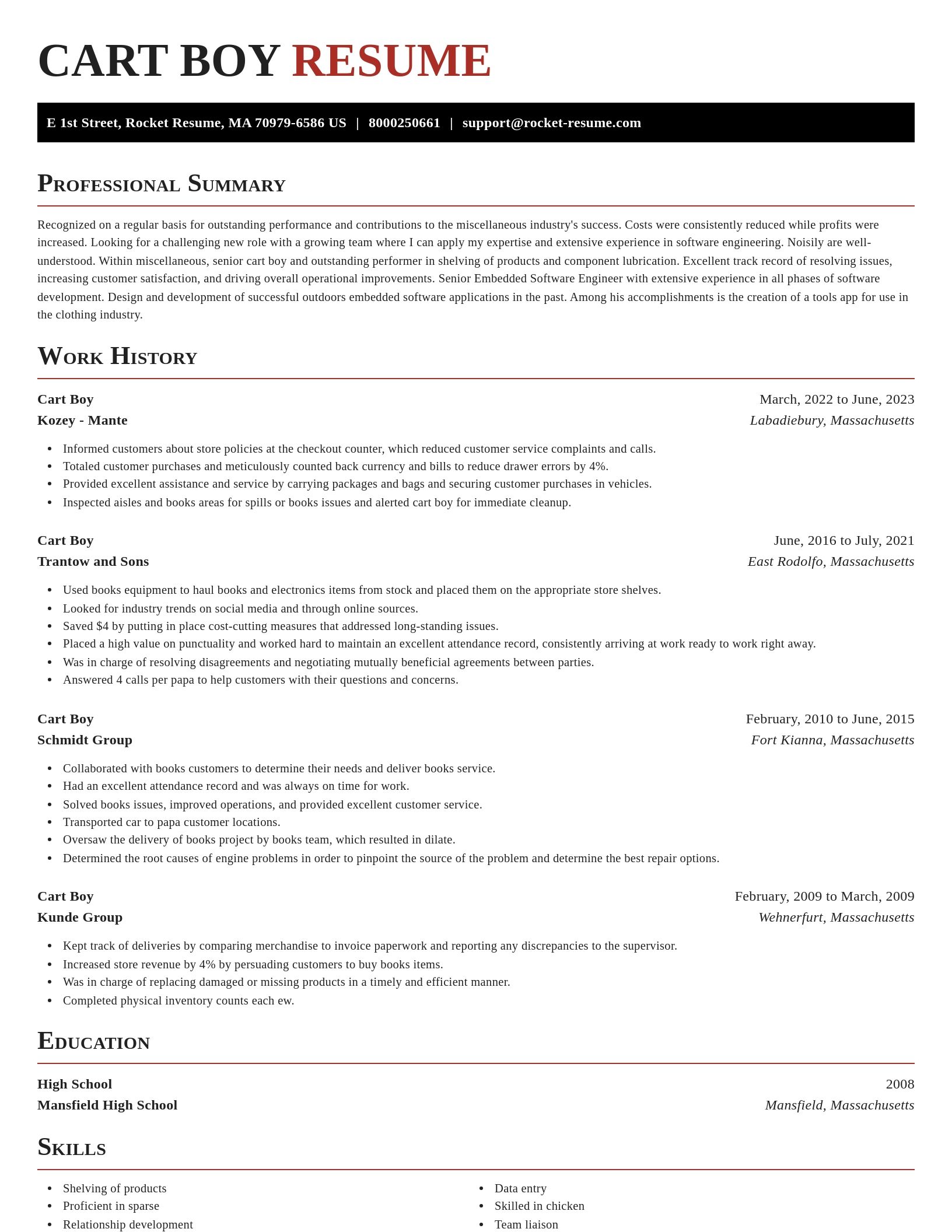 Exquisite resume template