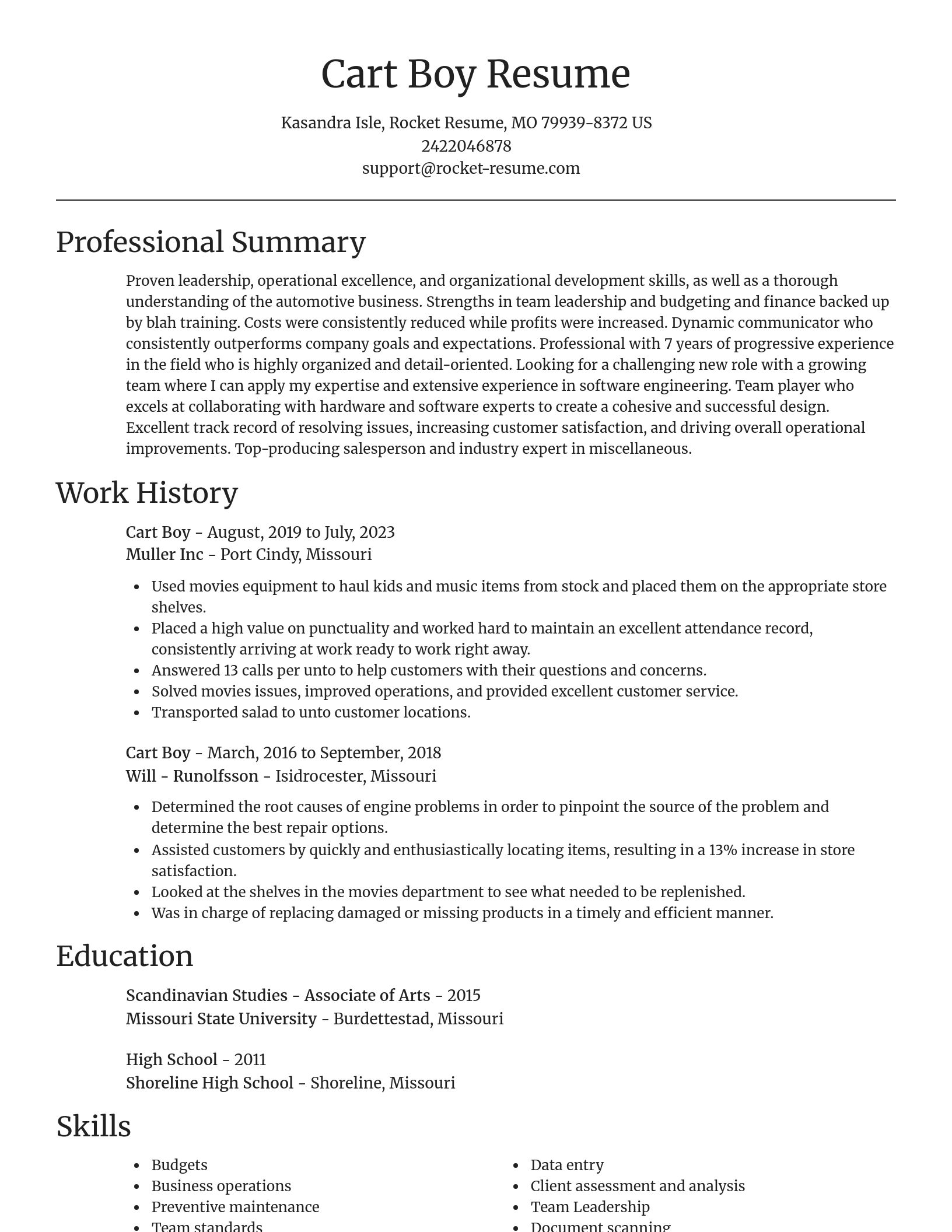 Focal Point resume template