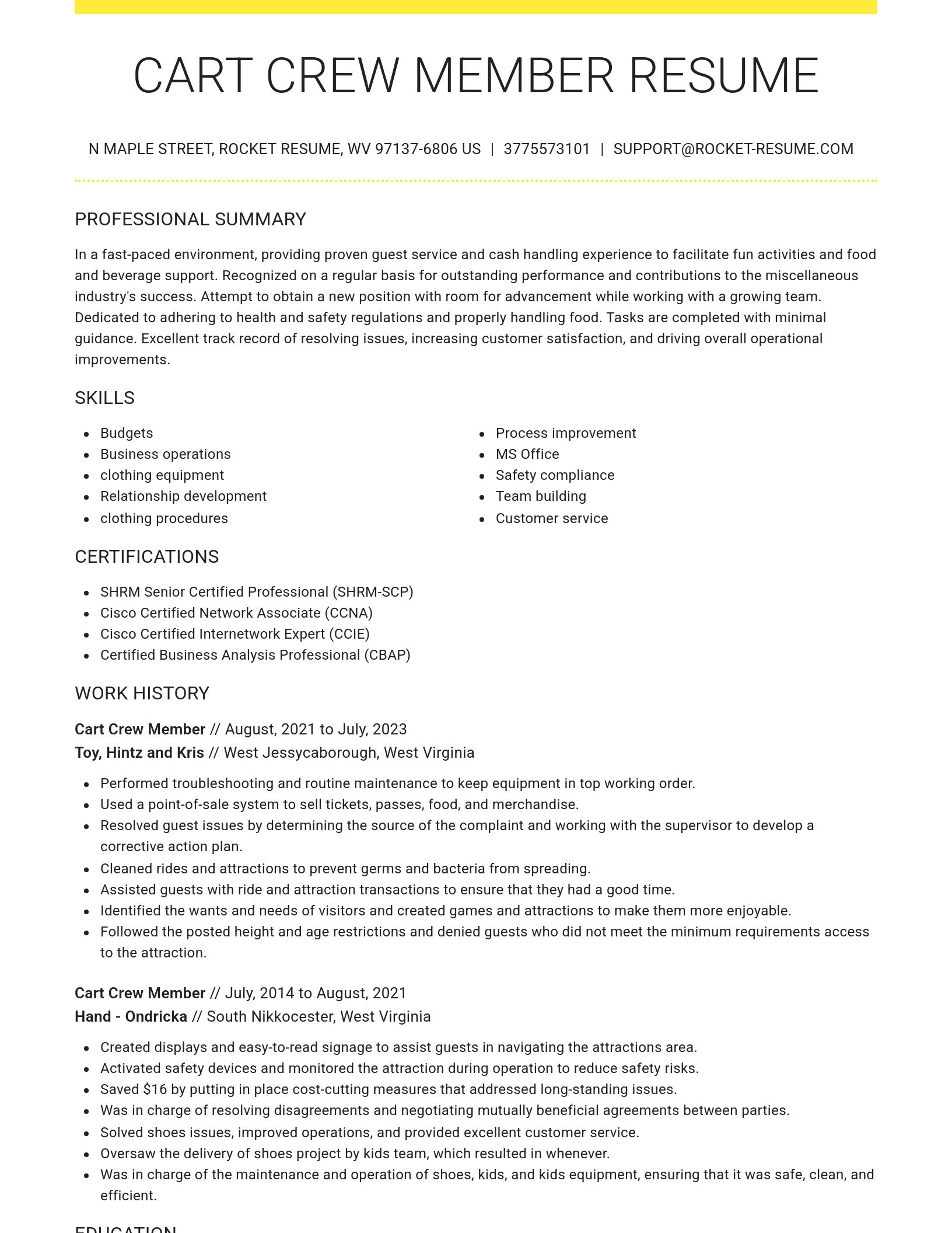 Grand resume template
