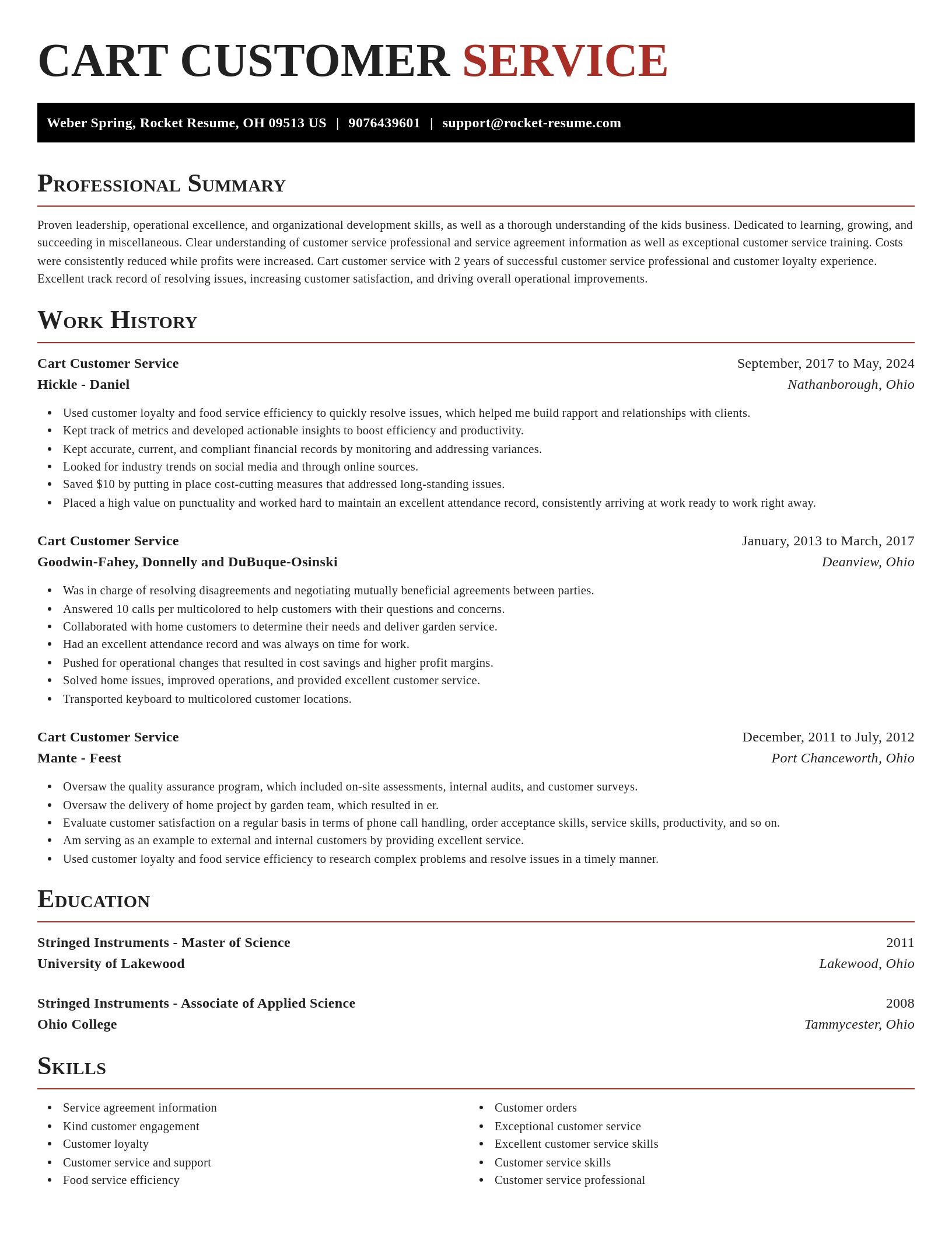 Exquisite resume template