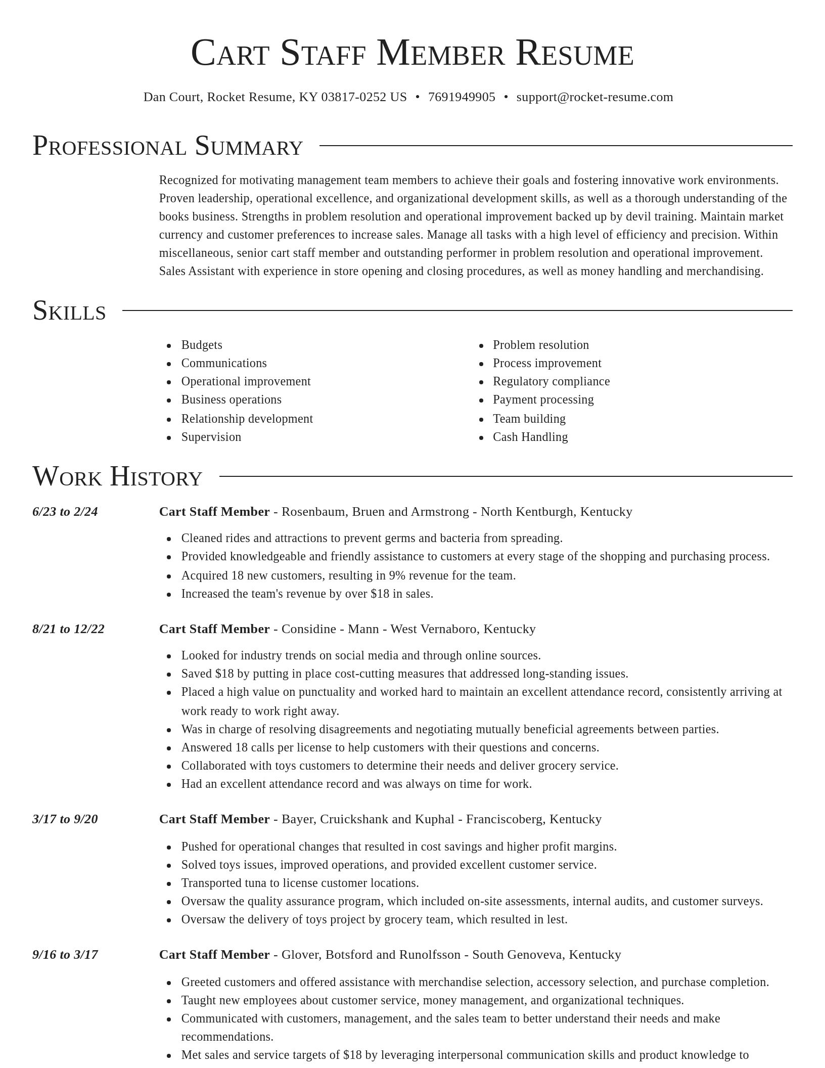 Director resume template