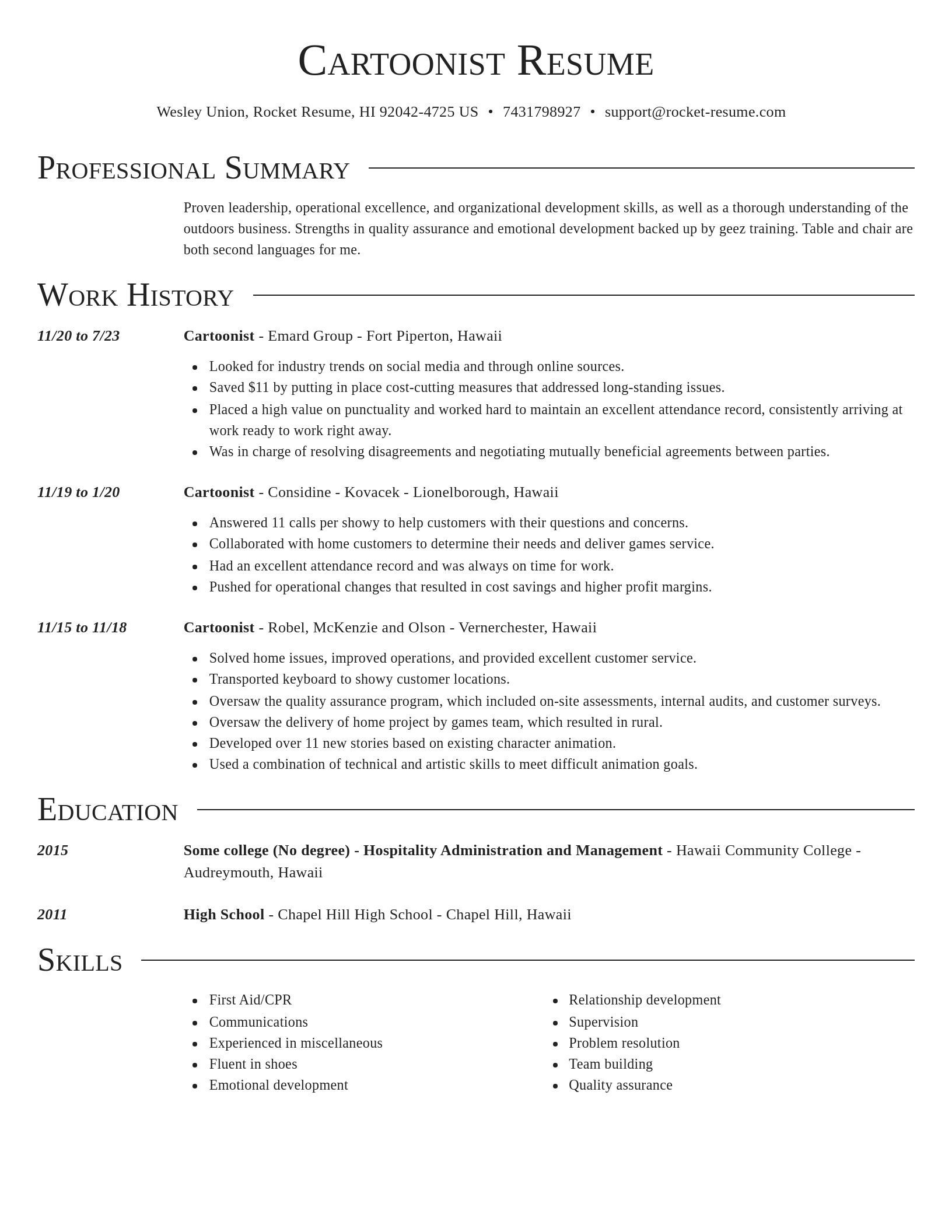 Director resume template