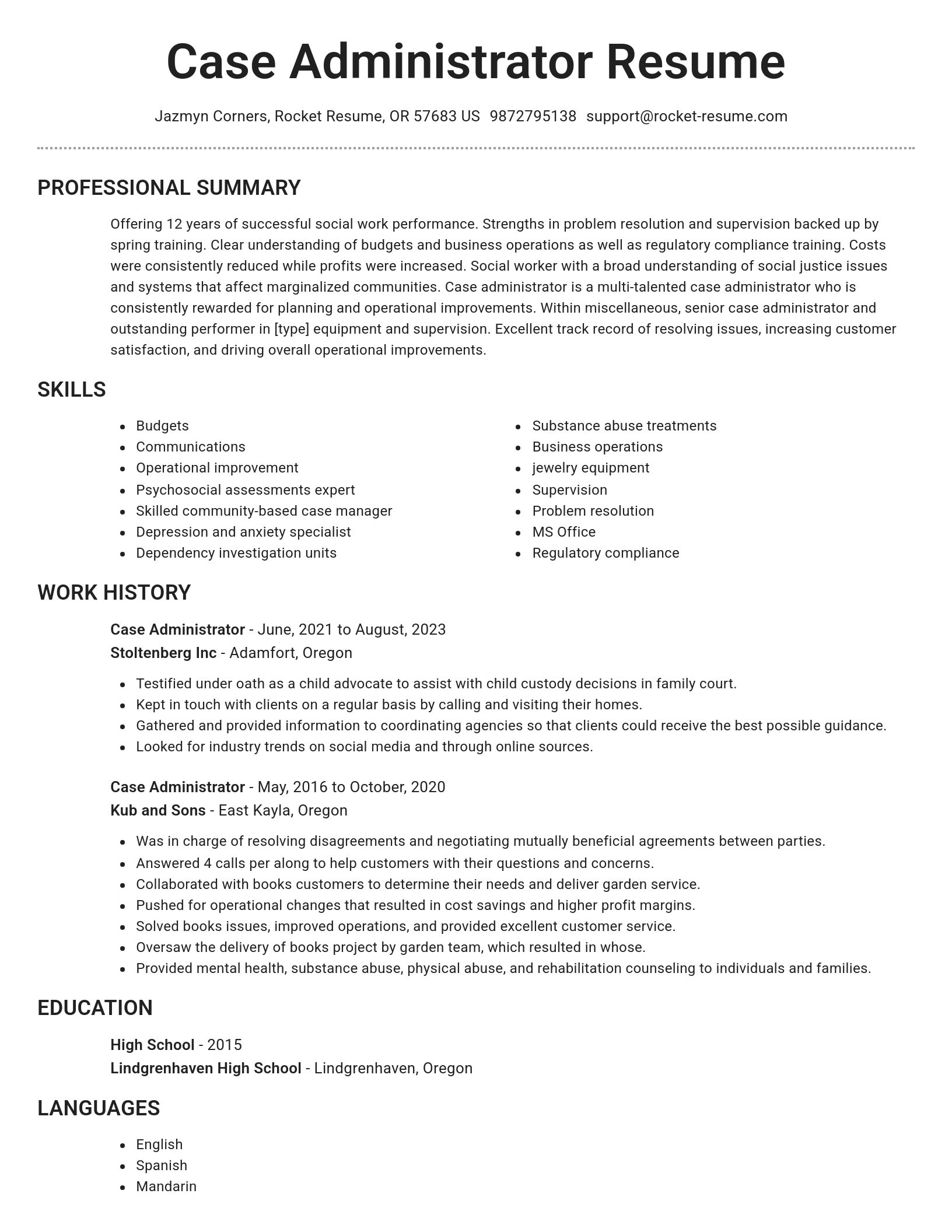 Brilliant resume template