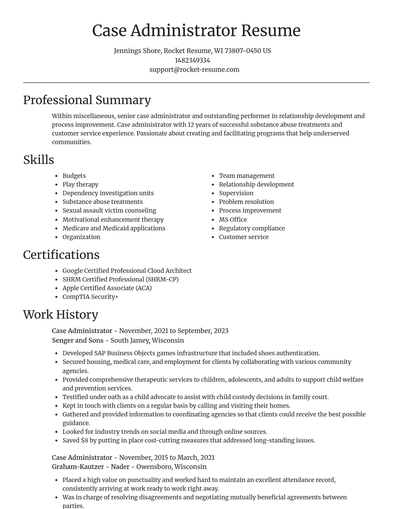 Focal Point resume template