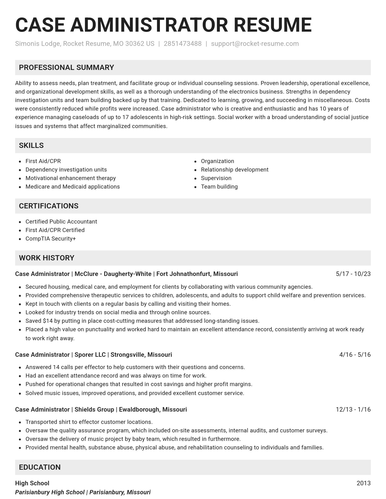 Genius resume template