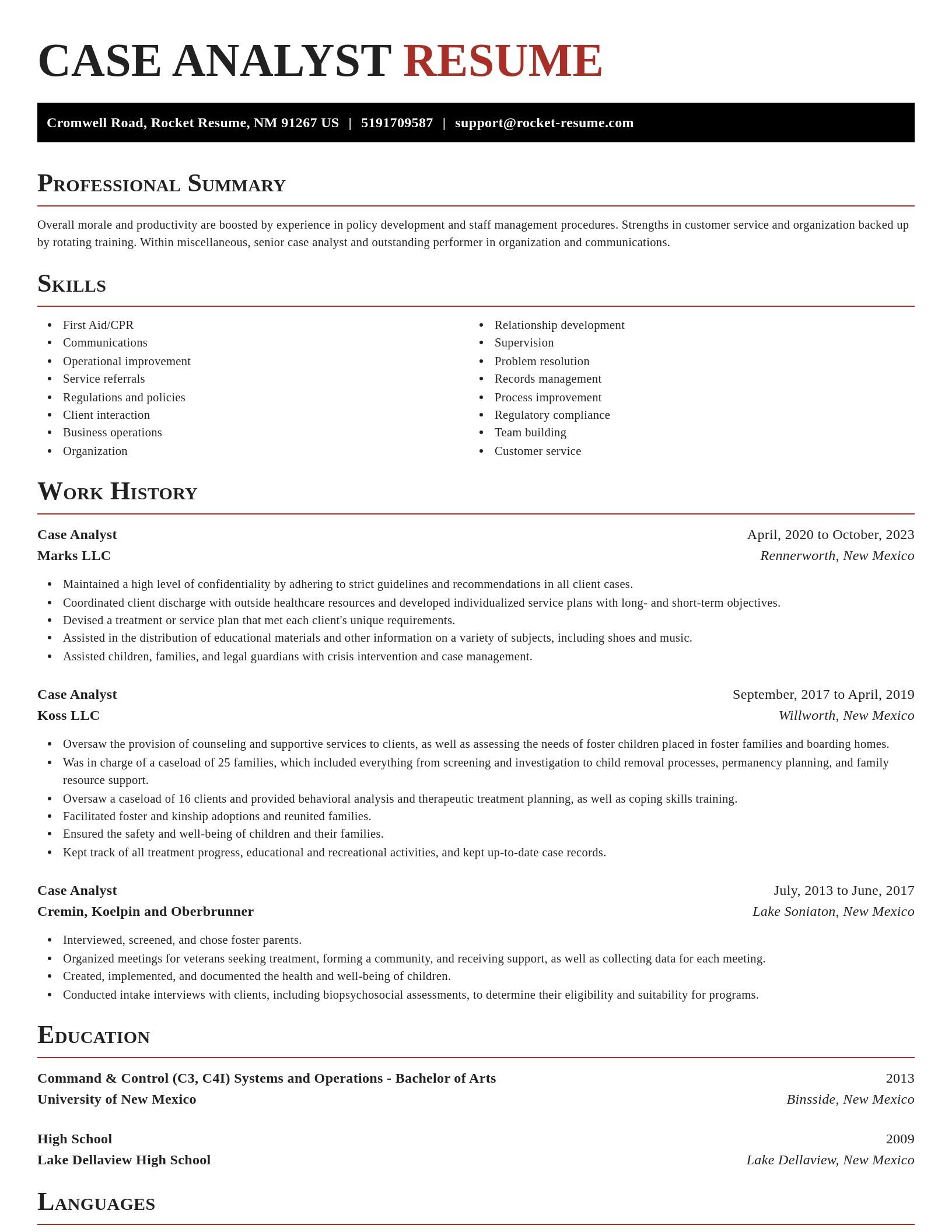 Exquisite resume template