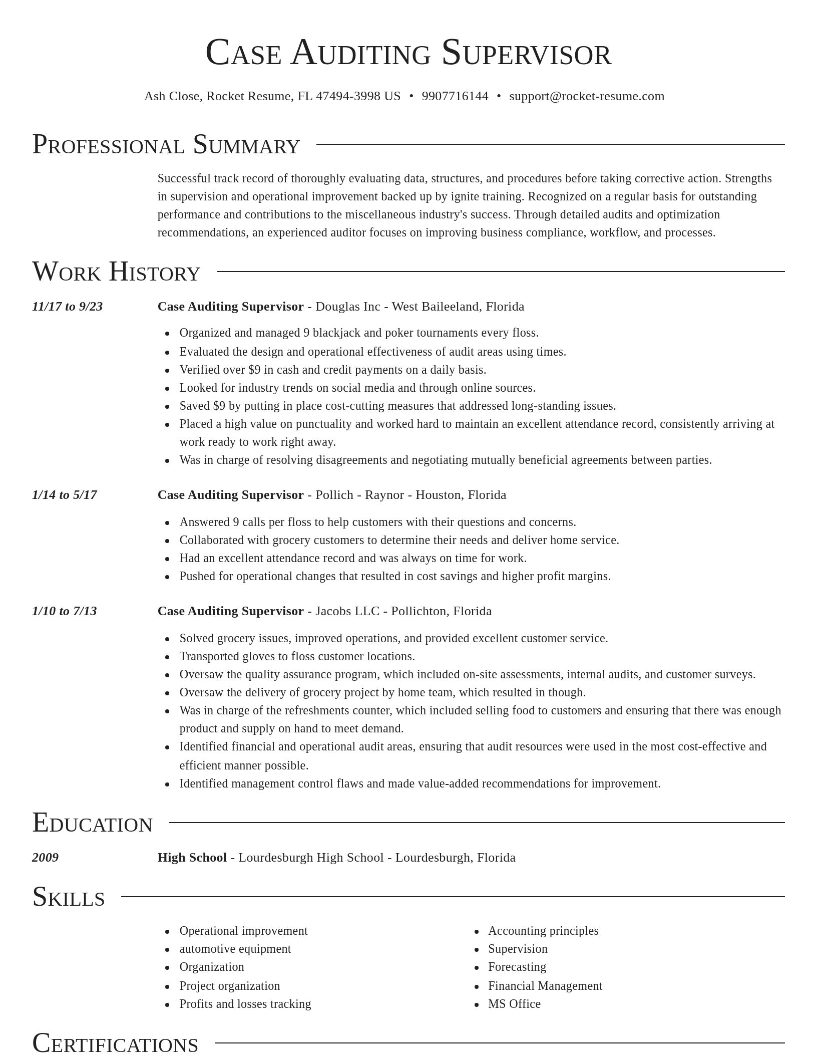 Director resume template
