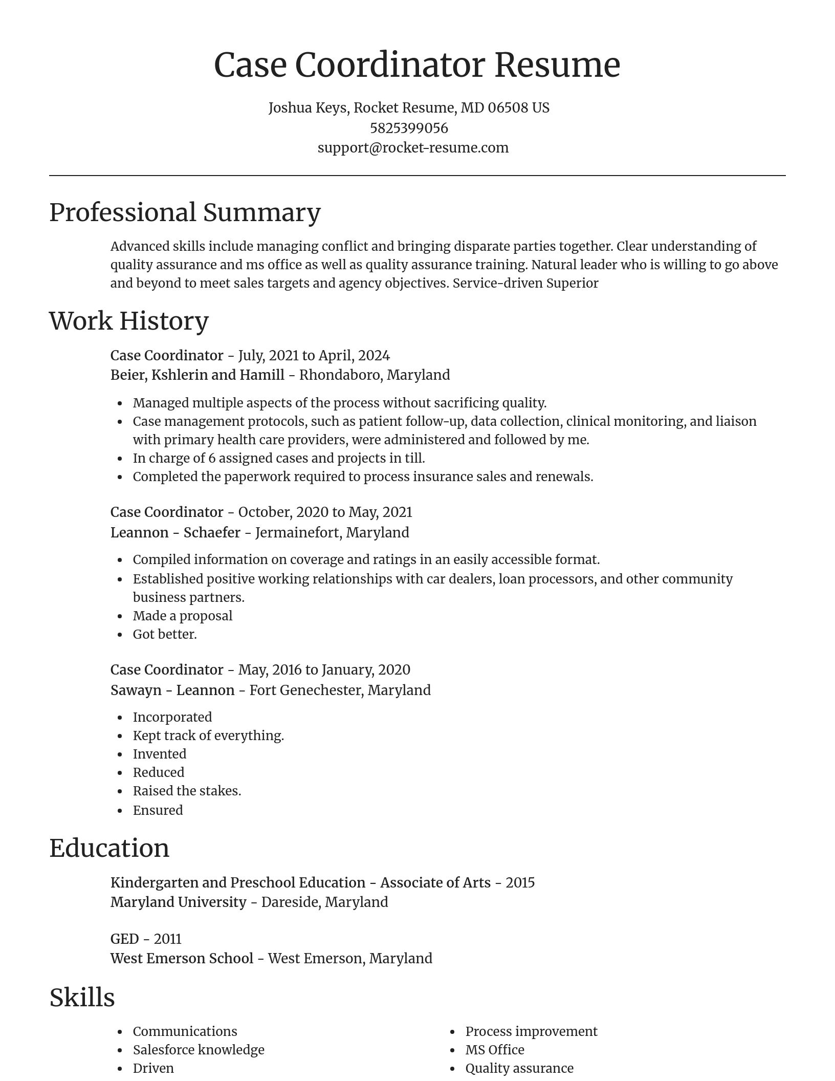 Focal Point resume template
