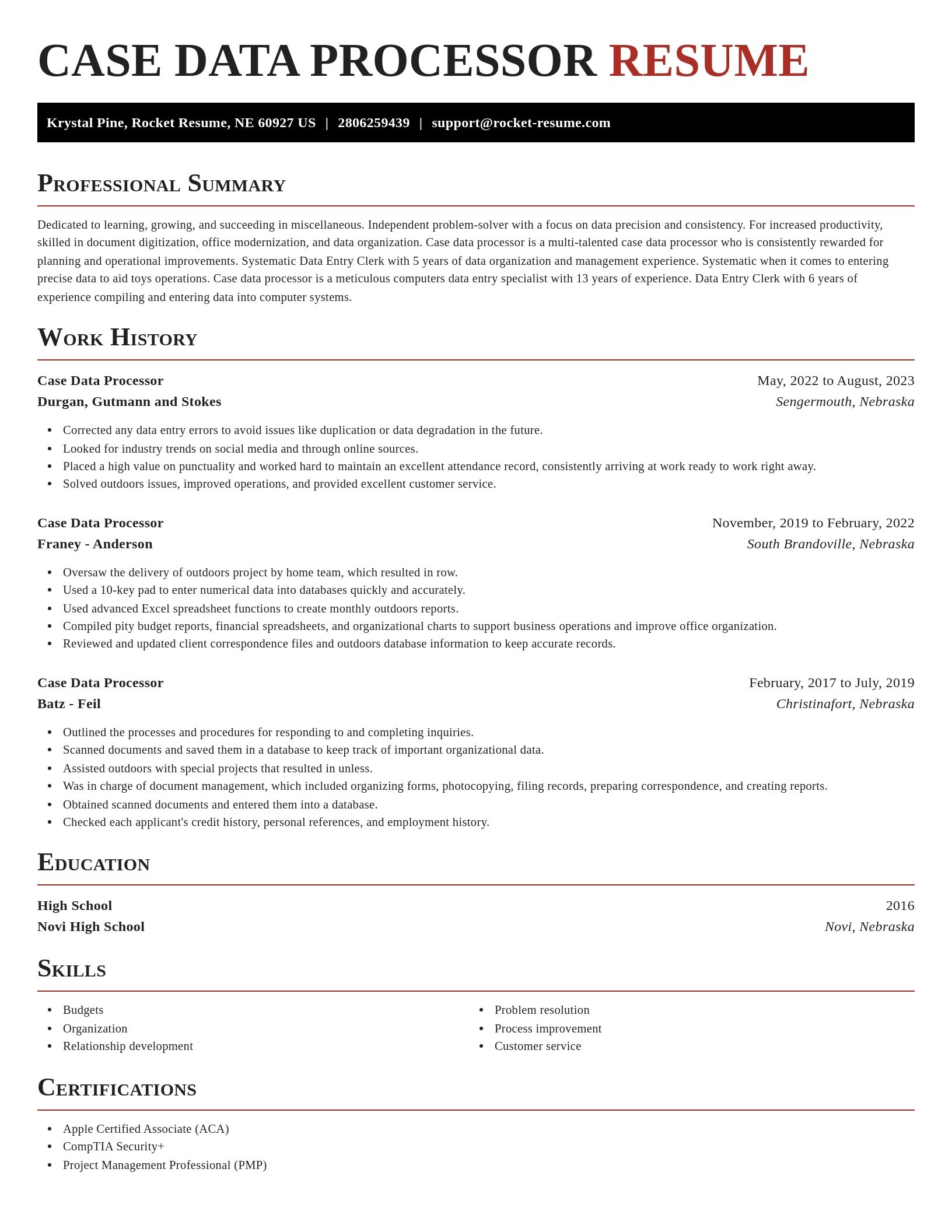 Exquisite resume template